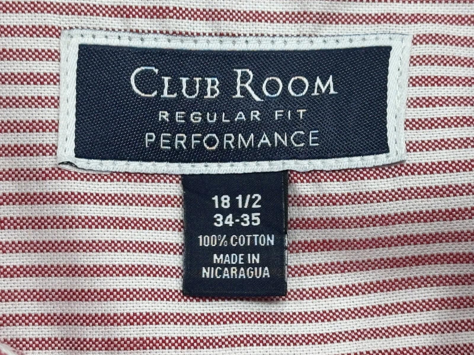 Club Room Club Room Performance Regular Fit Striped Red Men's XL Size 44R - 6 Thumbnail