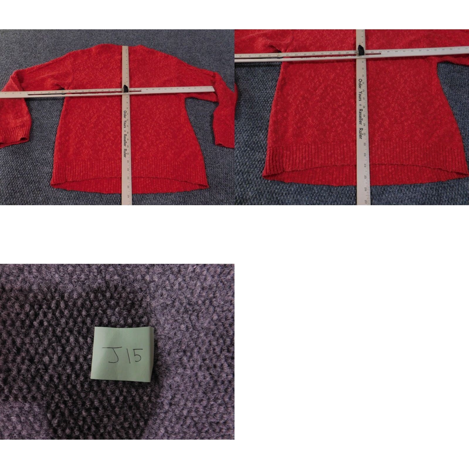 Vintage Alcott and Andrews Sweater Womens Medium Red Cable-Knit Pullover Crew Neck Long Sleeve Size M / US 6-8 / IT 42-44 - 8 Thumbnail