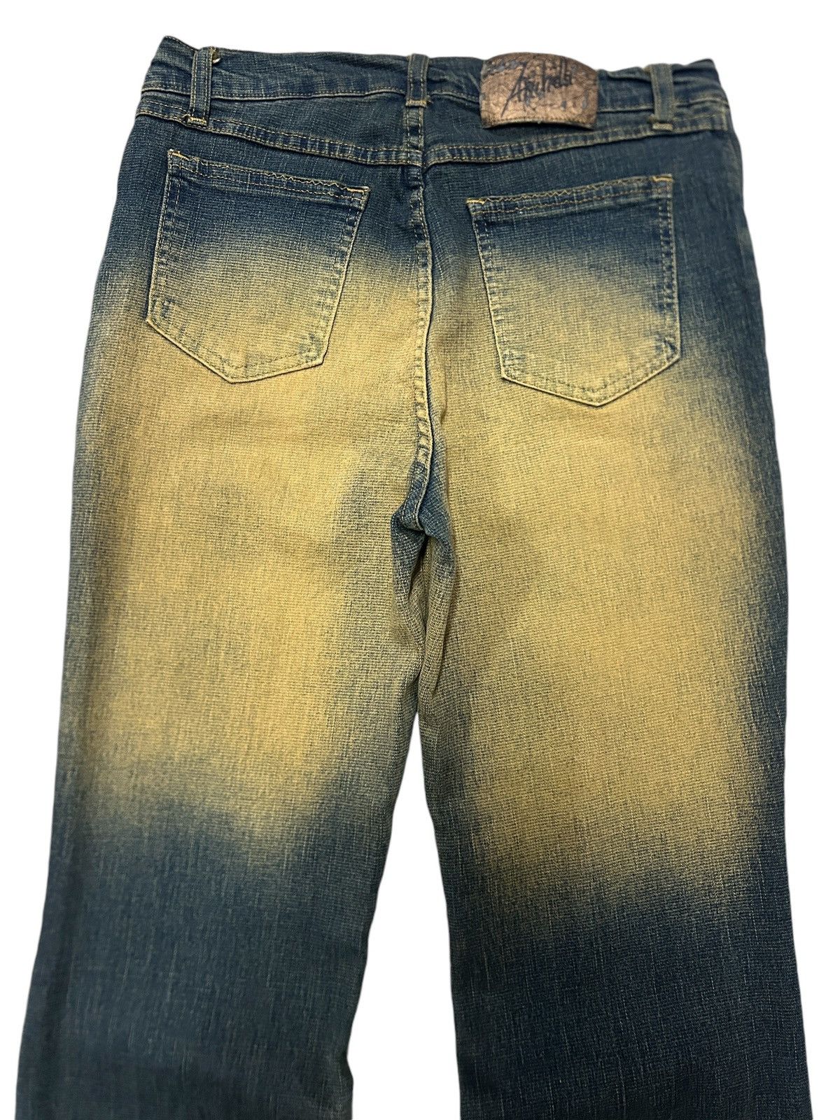 Designer Vintage Anchelli Paris Sun Faded Flared y2k Jeans Size US 27 - 5 Thumbnail
