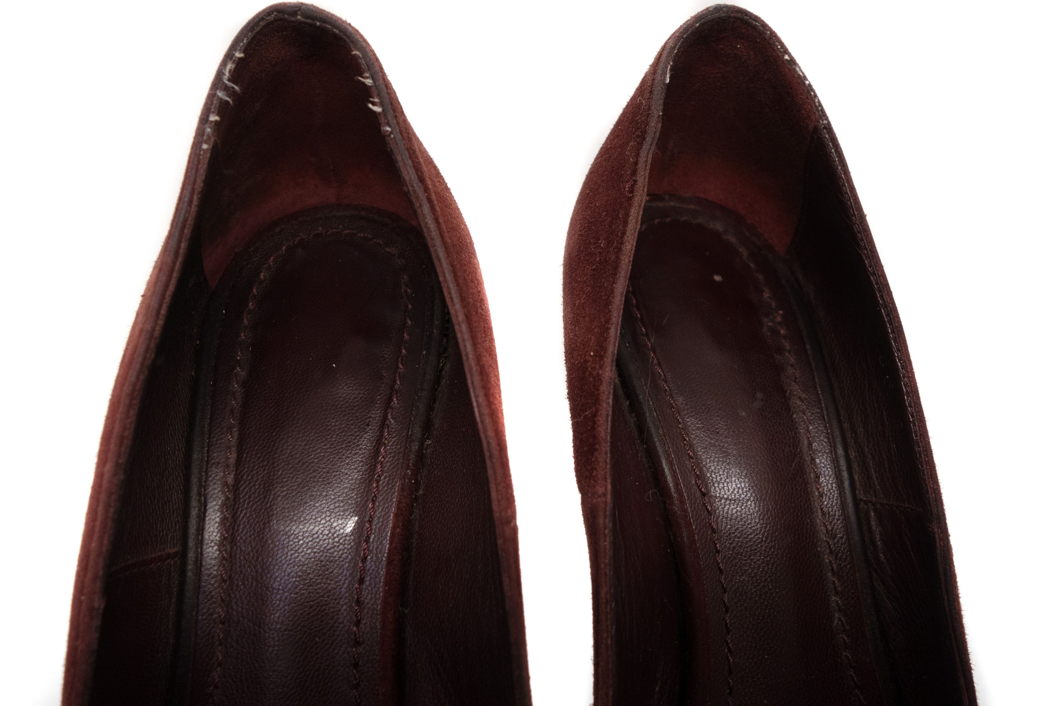 Yves Saint Laurent 00s Rive Gauche Tribtoo Suede Platform Pumps Size US 6 / IT 36 - 6 Thumbnail