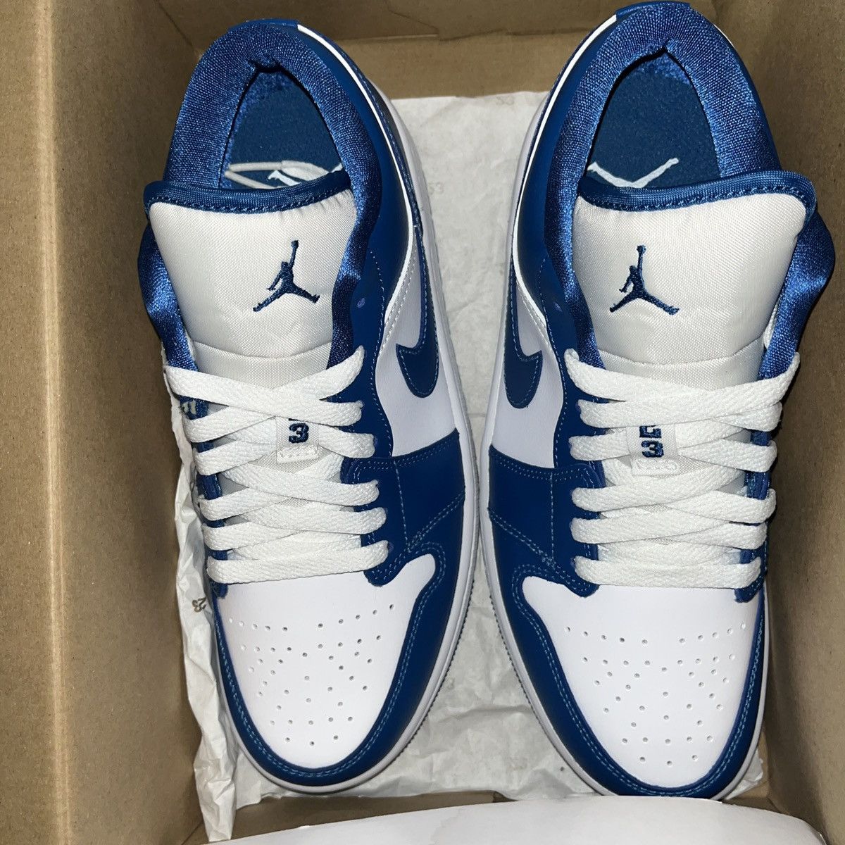 Jordan Brand × Nike Air Jordan 1 Low Marina Blue Size US 9 / IT 39 - 3 Thumbnail