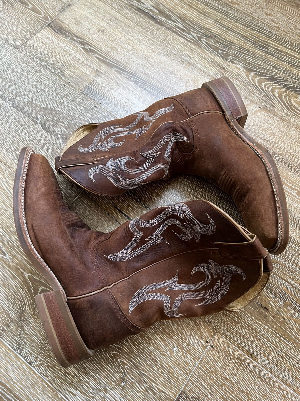 Justin × Justin Boots × Vibram Justin Boots Bender brown cowboy western Boots Size US 8.5 / EU 41-42 - 3 Thumbnail