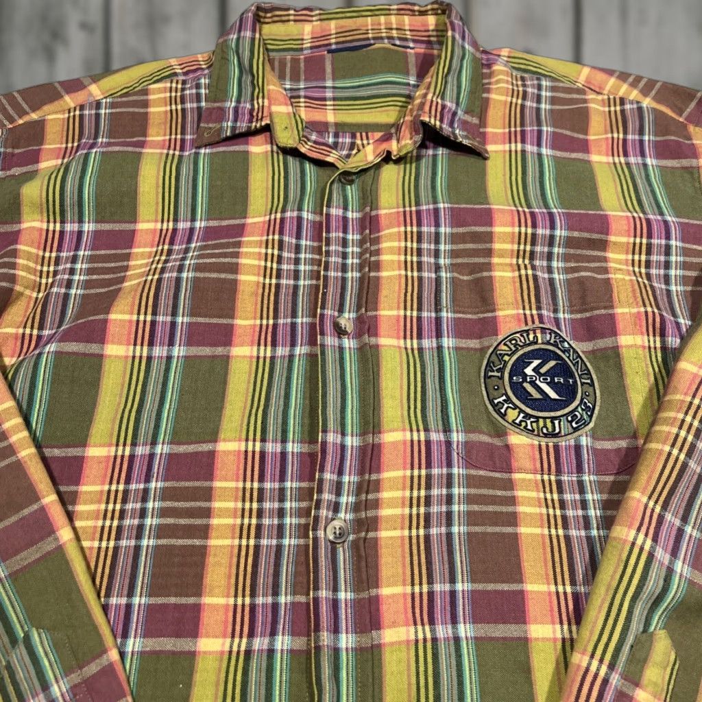 Karl Kani VINTAGE Karl Kani Men's Long Sleeve Plaid Button-Up Shirt 2XL Casual Sports Size US XXL / EU 58 / 5 - 1 Thumbnail