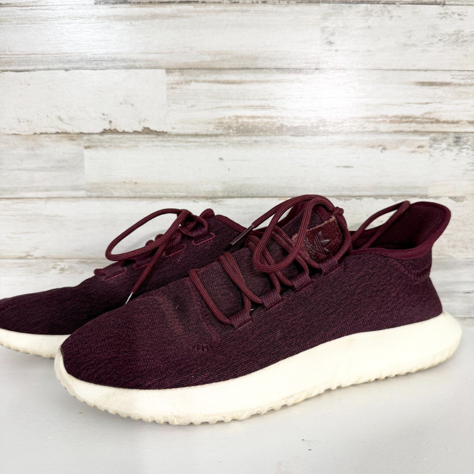 Adidas Adidas Women Size 7 Tubular Shadow Maroon Running Sneakers Size US 7 / IT 37 - 1 Thumbnail