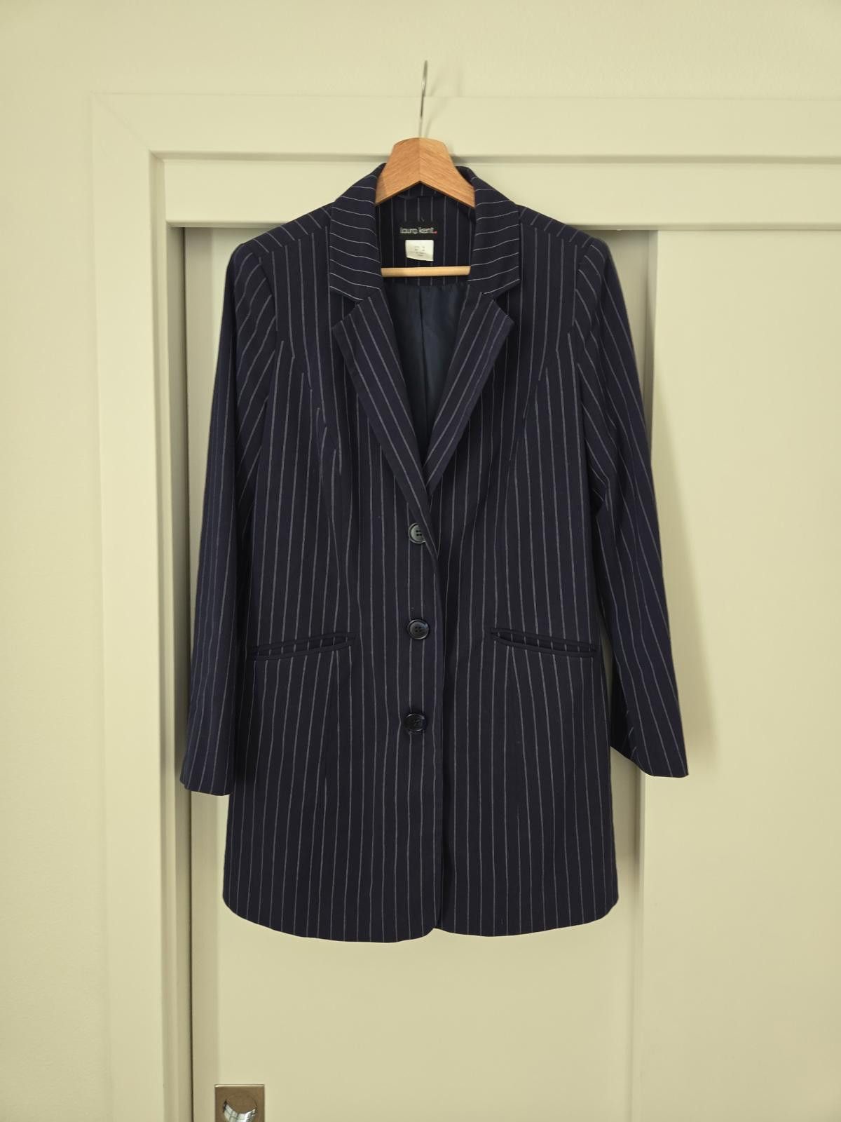 Other Laura Kent Vintage Pinstripes Shoulder Padded Blazer Size M / US 6-8 / IT 42-44 - 1 Thumbnail