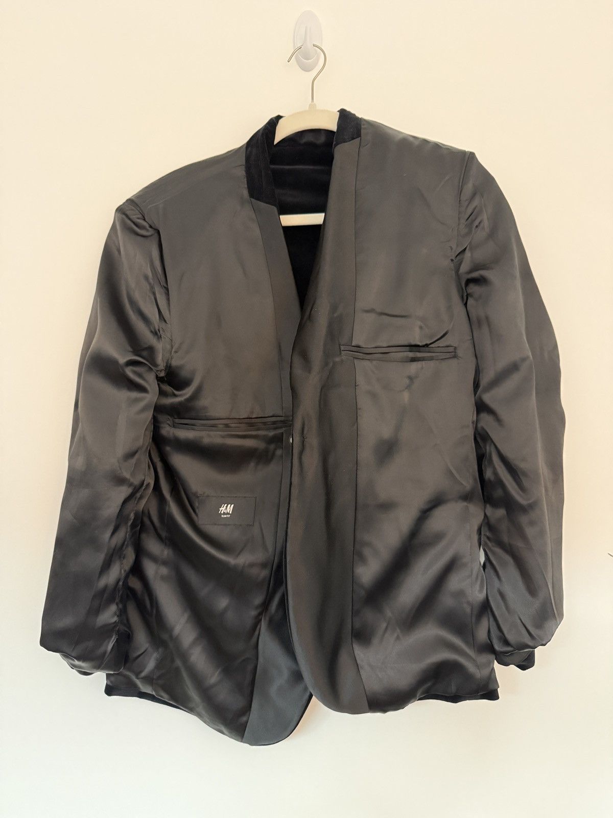 Zara Zara Black Velvet Smoking Tuxedo Jacket Blazer Size 38R - 6 Thumbnail