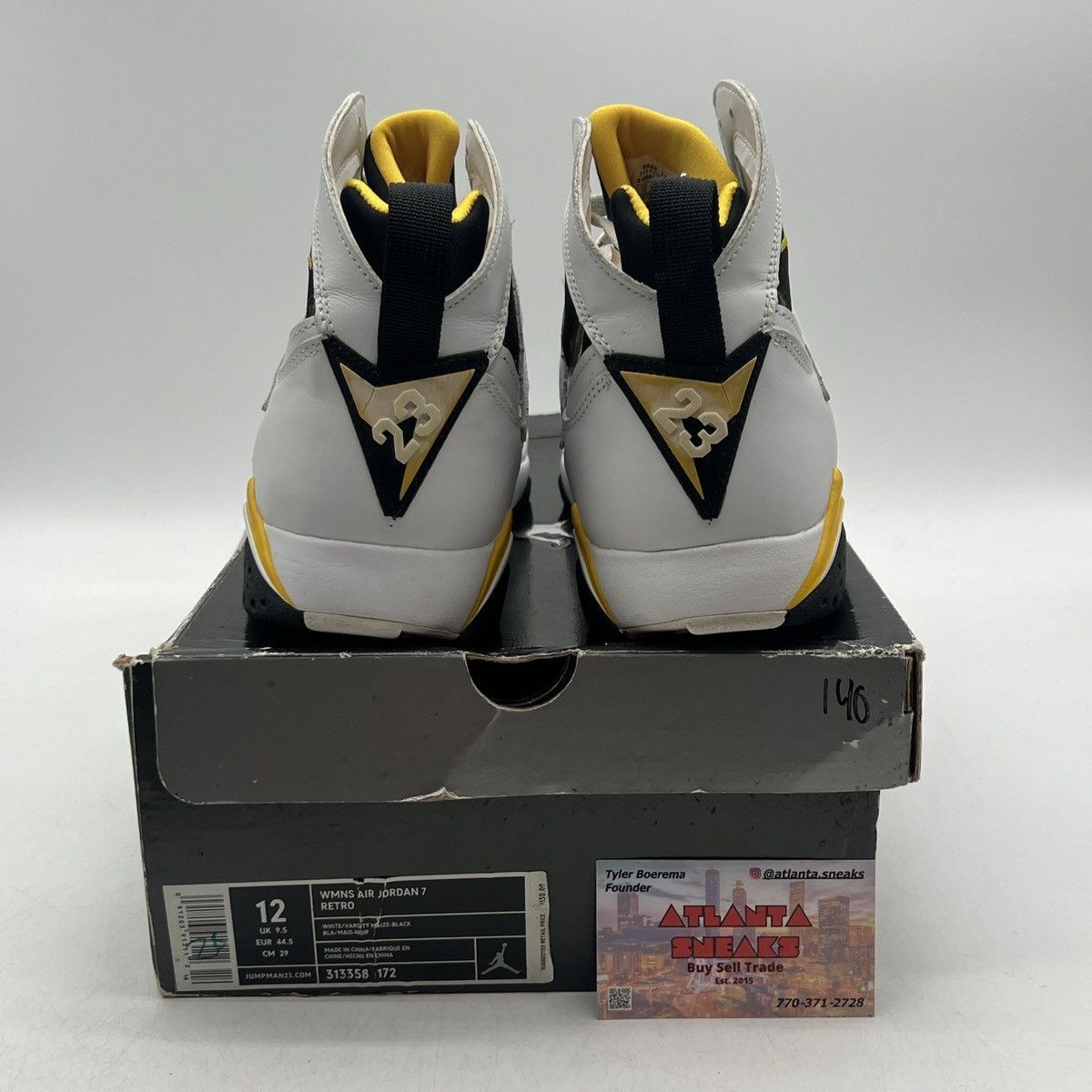 Jordan Brand Wmns Air Jordan 7 white varsity maize Size US 12 / EU 45 - 3 Thumbnail
