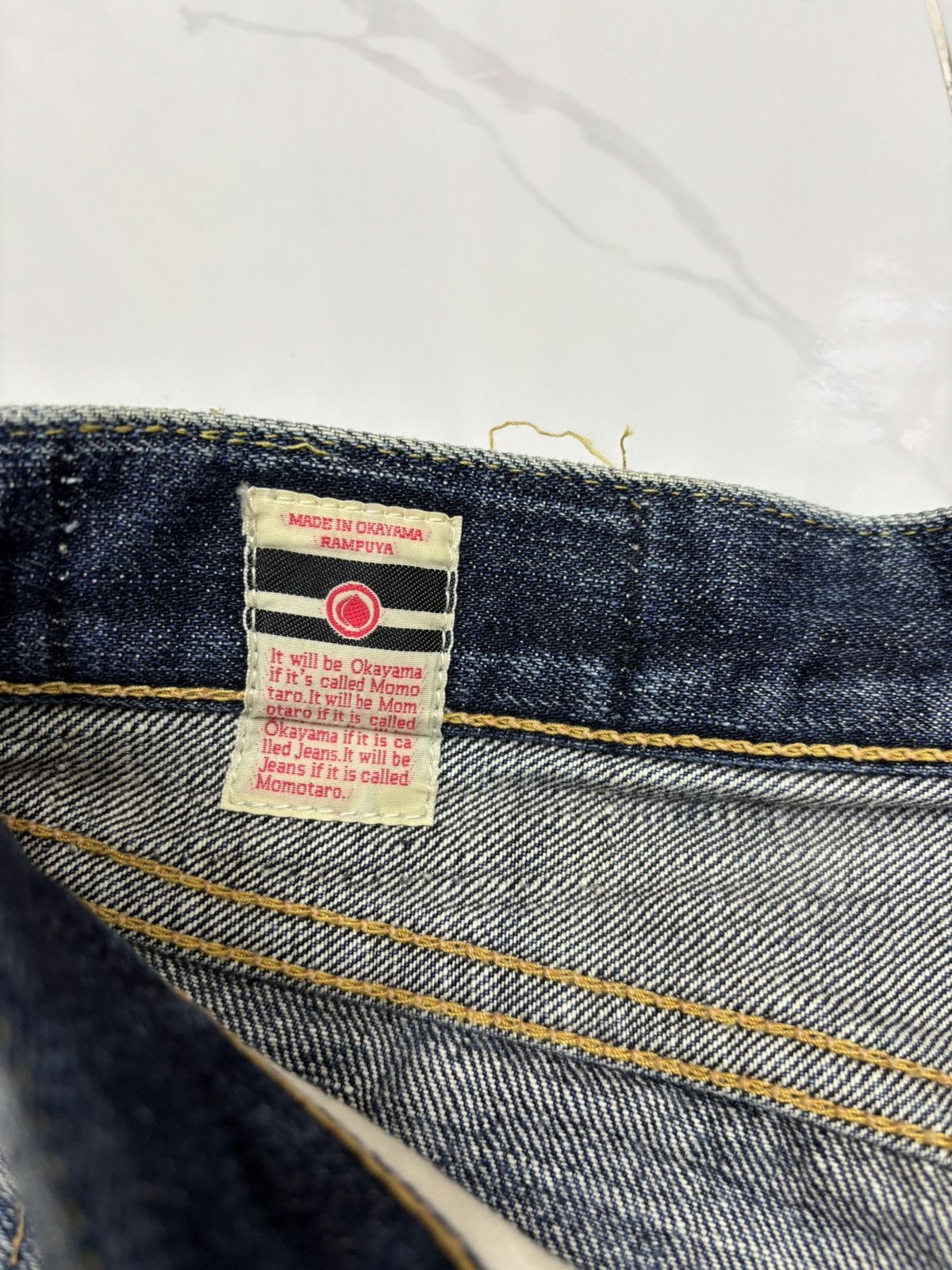 Momotaro Jeans Momotaro Selvedge Distressed Blue Denim Jeans Size US 34 / EU 50 - 12 Thumbnail