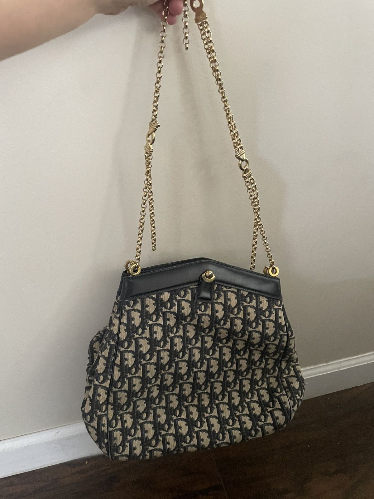 Christian Dior Vintage Monogrammed Frame Shoulder Bag