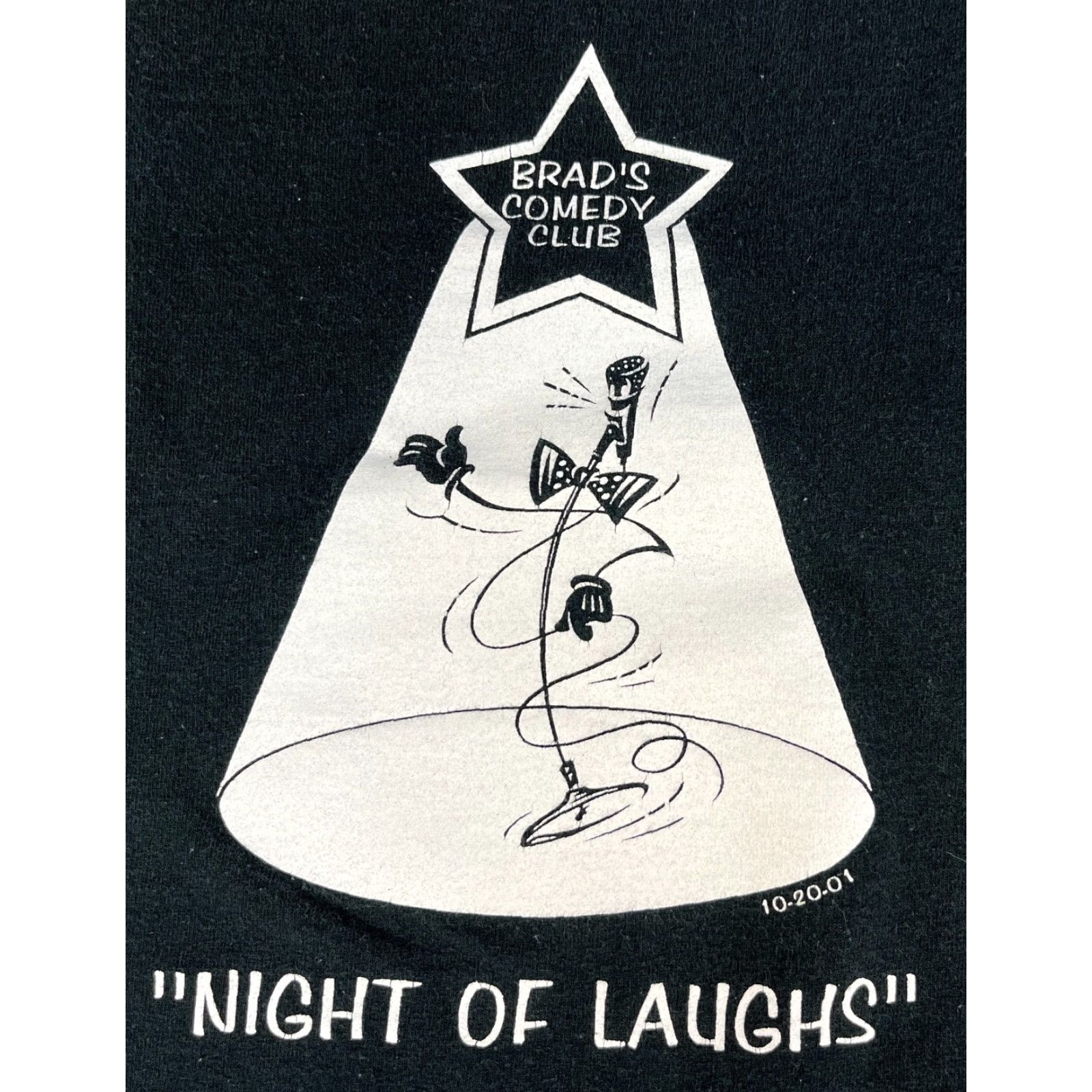 Fruit Of The Loom Men's Vintage 2001 Brad's Comedy Club Night of Laughs T-Shirt XL Black Cotton Fruit of the Loom Shirt Adults XL Men Size US XL / EU 56 / 4 - 3 Thumbnail