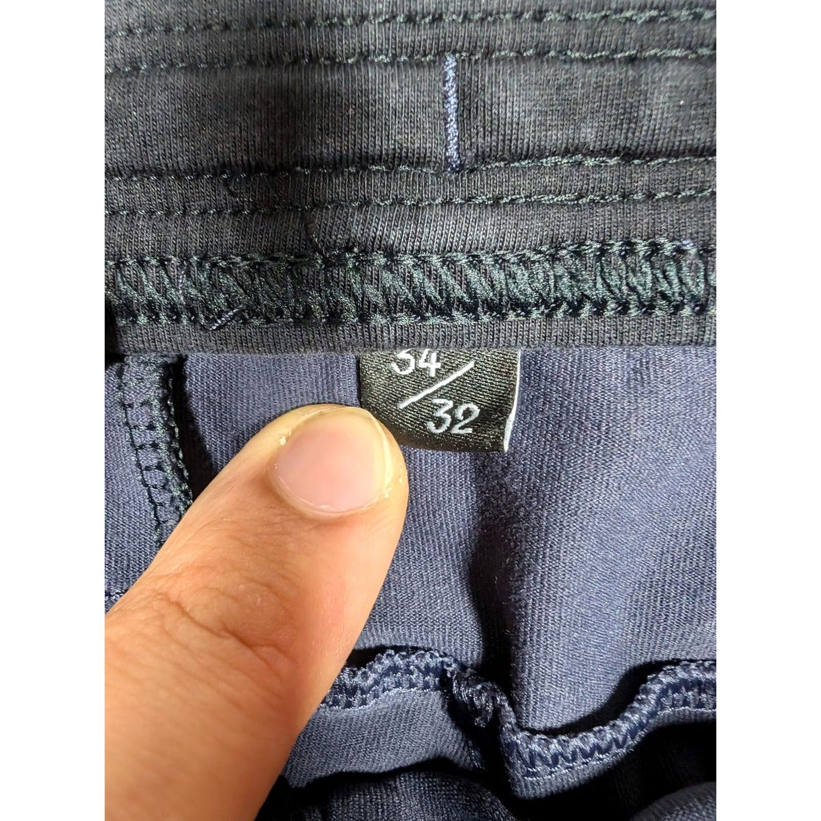 Vintage Public Rec Pants Mens 34x32 Navy Blue Joggers Nylon Spandex Slim Tapered Cuffed Pockets Drawstring Moisture Wicking Size US 34 / EU 50 - 5 Thumbnail