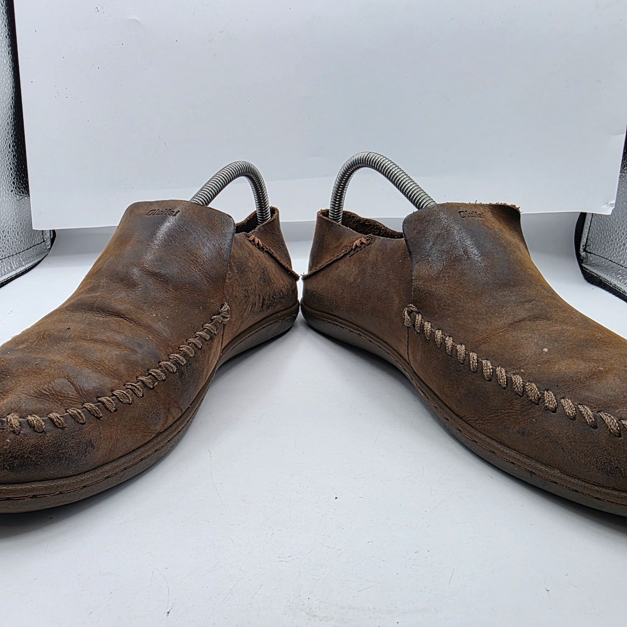 Olukai Olukai Akahai Mens Size 9 Brown Shoes Leather Casual Slip On Size US 9 / EU 42 - 3 Thumbnail