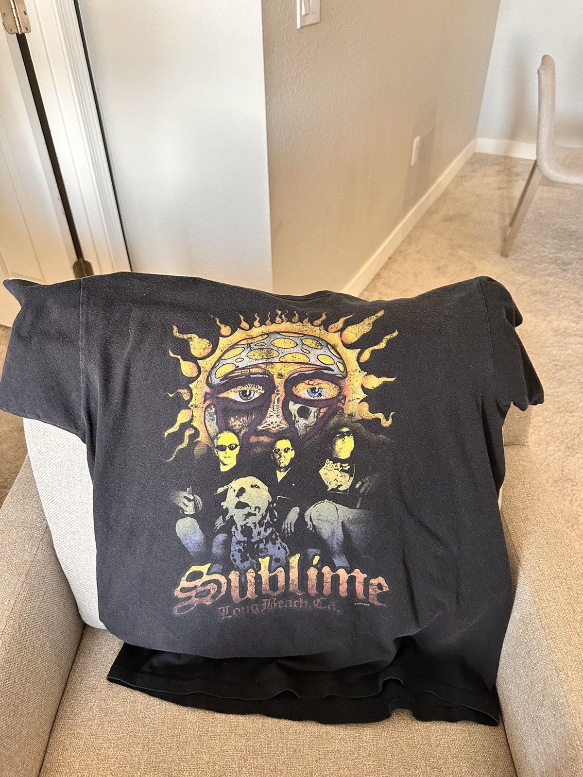 SUBLIME Band T-shirt, Men's XL size cotton brown type Vintage Second Hand