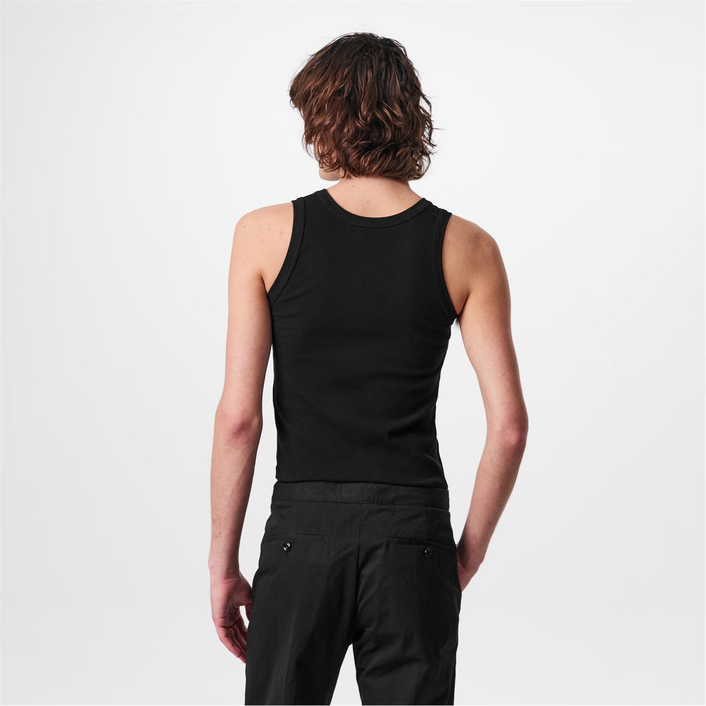 Alexander McQueen o1g2r1mq0326 Logo Fitted Tank Top in Black Size US M / EU 48-50 / 2 - 3 Thumbnail