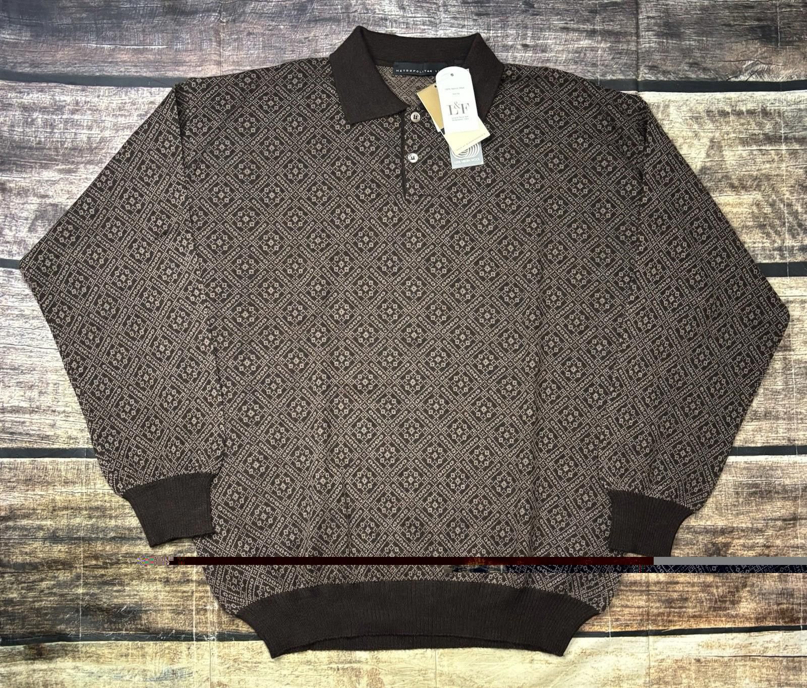 Metropolitan View Metropolitan View for Bloomingdales Sweater Mens XL Wool Size US XL / EU 56 / 4 - 1 Thumbnail