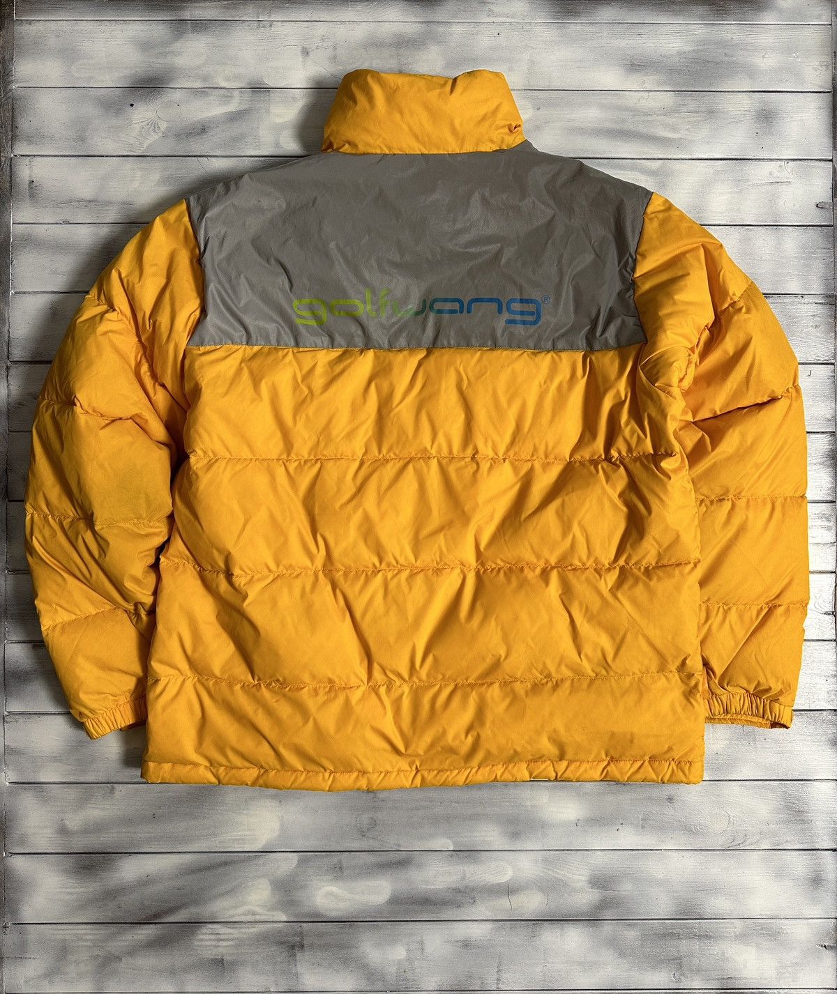 Vintage 80s Rare store Yellow Streetwear Women's Puffer Jacket / Size: Small