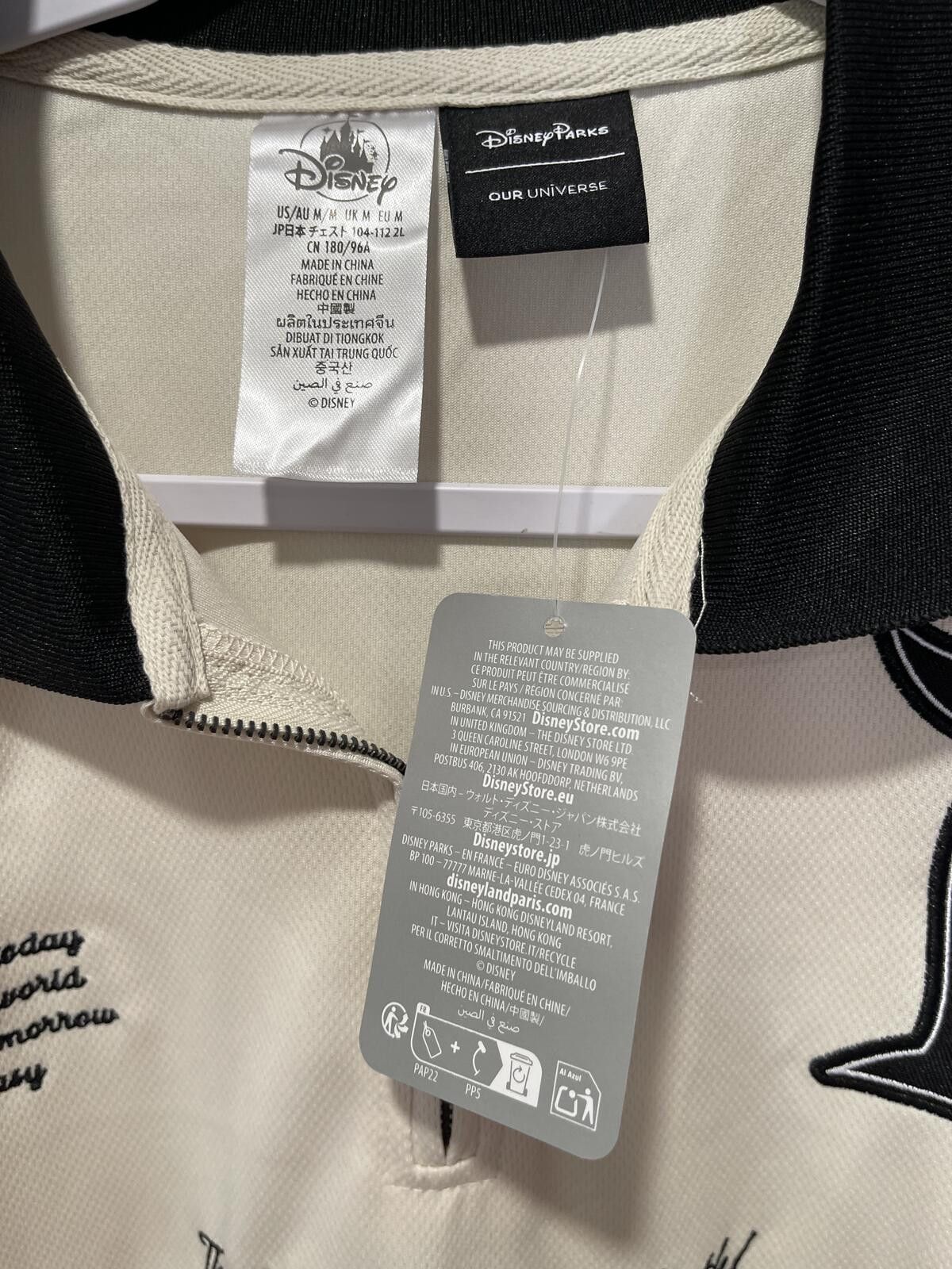 Other Disneyland Resort Beige Polo Shirt with Black Collar M Size ONE SIZE - 2 Thumbnail