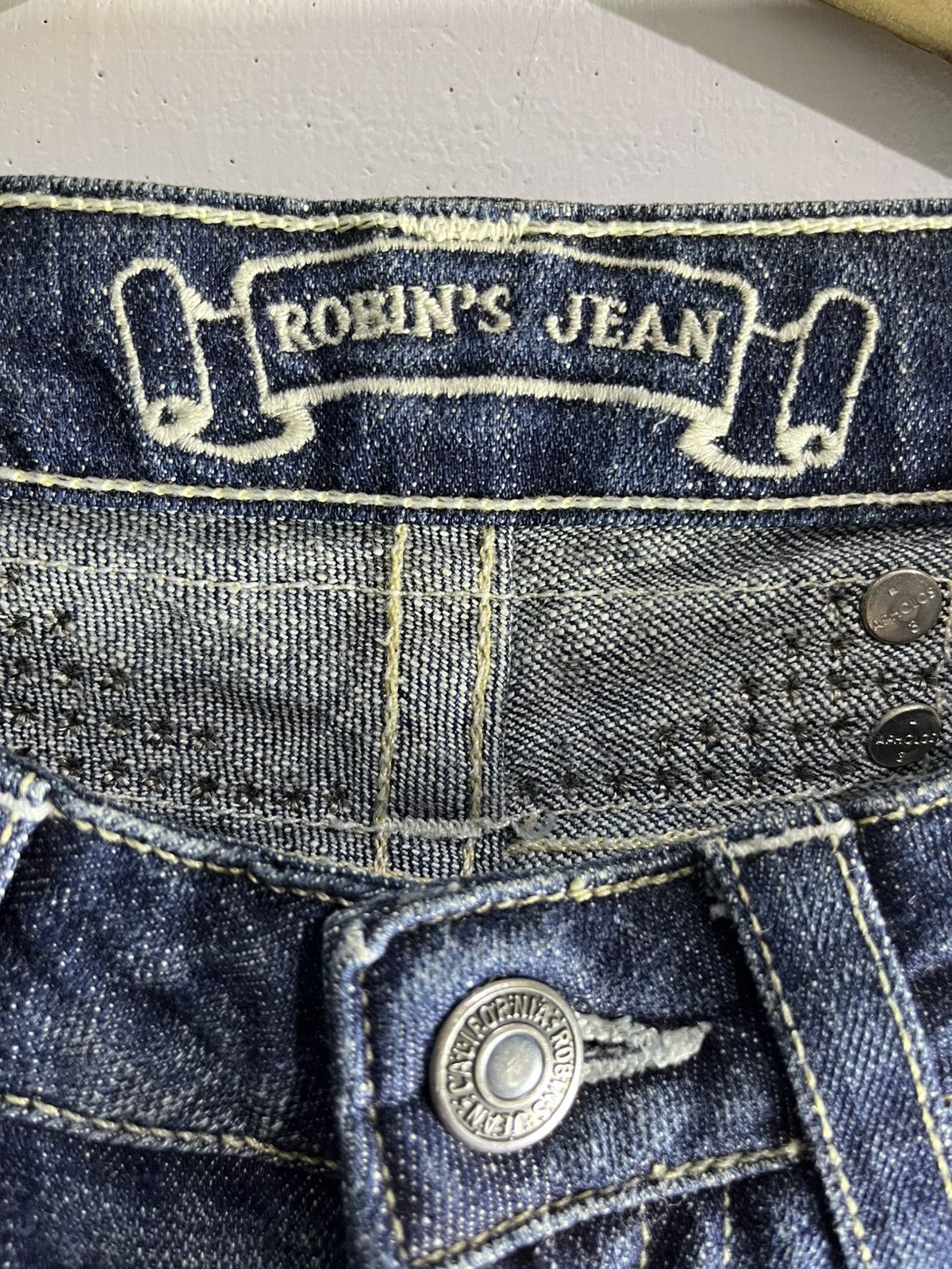 Robins Jeans 2000s robins jean studed leather flag tabacco denim Size US 26 / EU 42 - 7 Thumbnail