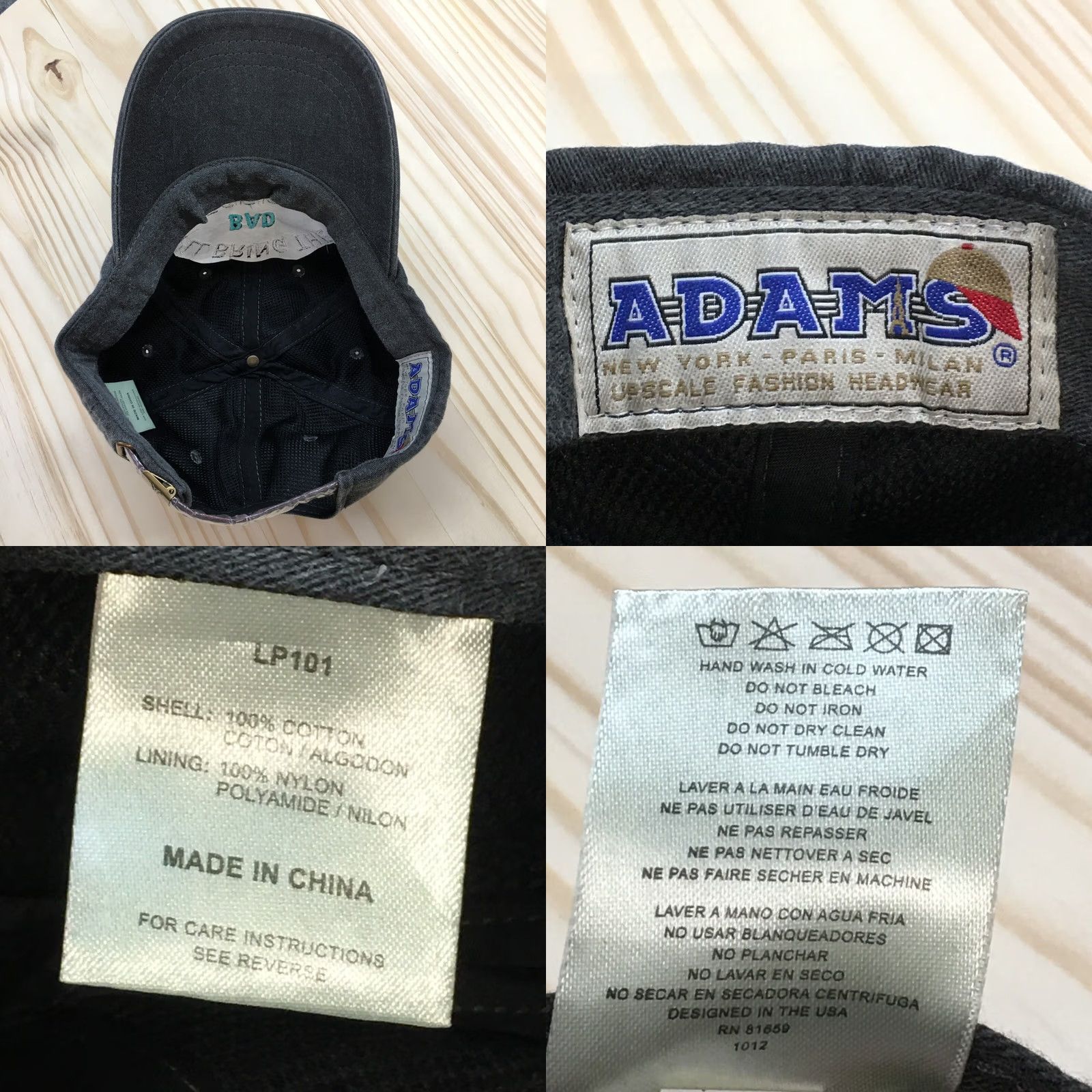 Vintage Adams Baseball Hat Mens Gray OS Embroidered Logo "I'll Bring The Bad Decisions" Size ONE SIZE - 8 Thumbnail