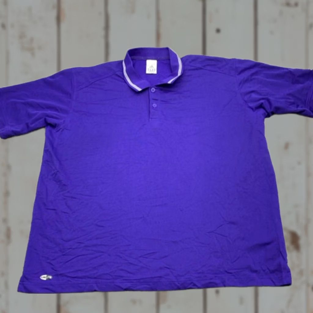 Adidas VINTAGE adidas Climalite Polo Shirt Mens XL Short Sleeve Purple Polo Shirt Adidas Climalite Logo Sports Golf Mens XL Purple Size US XL / EU 56 / 4 - 1 Thumbnail
