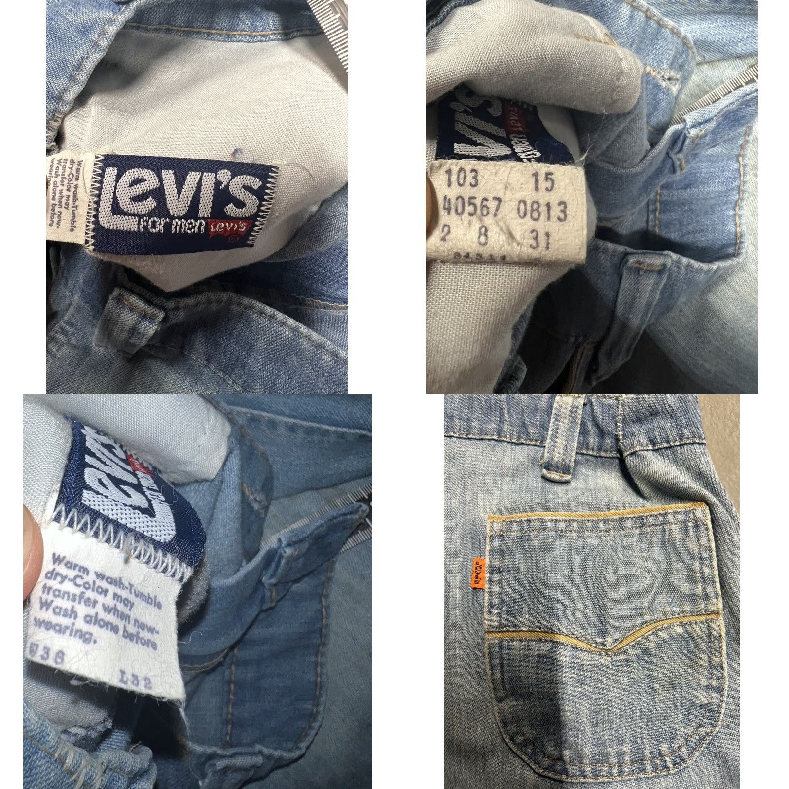 Levi's VINTAGE Levi’s San Francisco Jeans Distressed Size 34 X 23 Orange Tab Mens Jeans Size US 34 / EU 50 - 8 Thumbnail