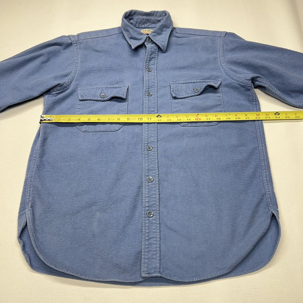 L.L. Bean × Vintage VTG LL Bean Flannel Shirt Blue Chamois Cloth Button Up Retro Size US M / EU 48-50 / 2 - 18 Thumbnail
