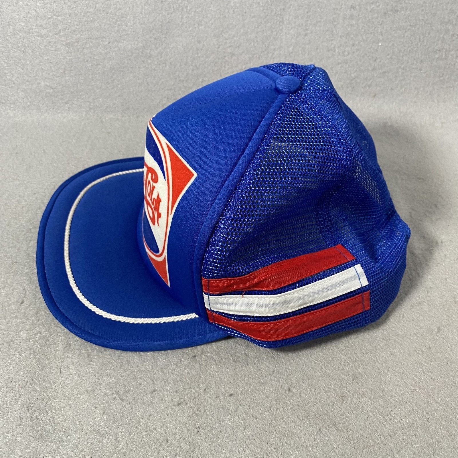 Pepsi Vintage Pepsi Cola 3 Stripe Trucker Mesh Snapback Hat Cap Size ONE SIZE - 5 Thumbnail