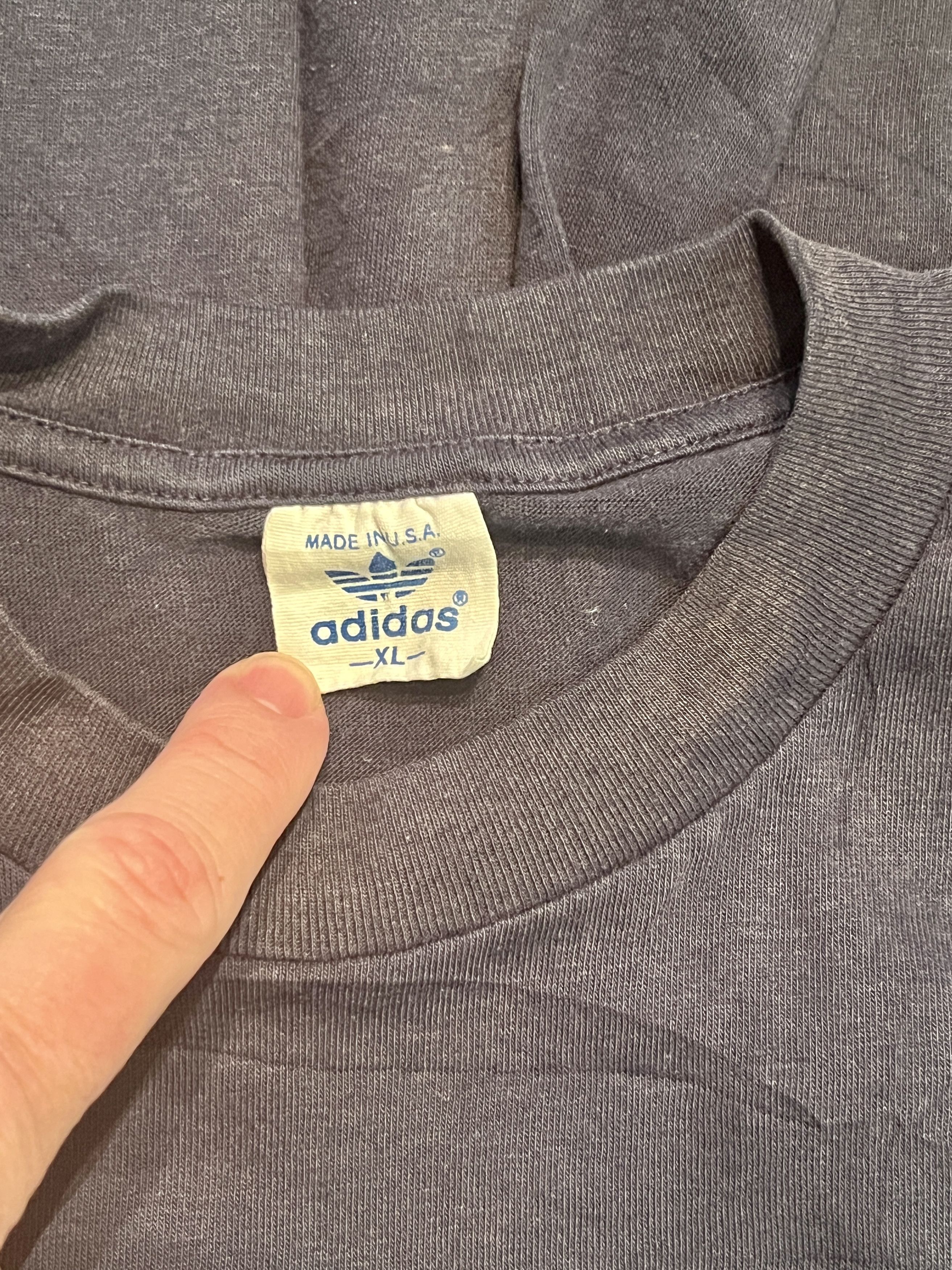 Vintage Vintage 80s Adidas Trefoil USA Single Stitch XL Size US XL / EU 56 / 4 - 8 Thumbnail