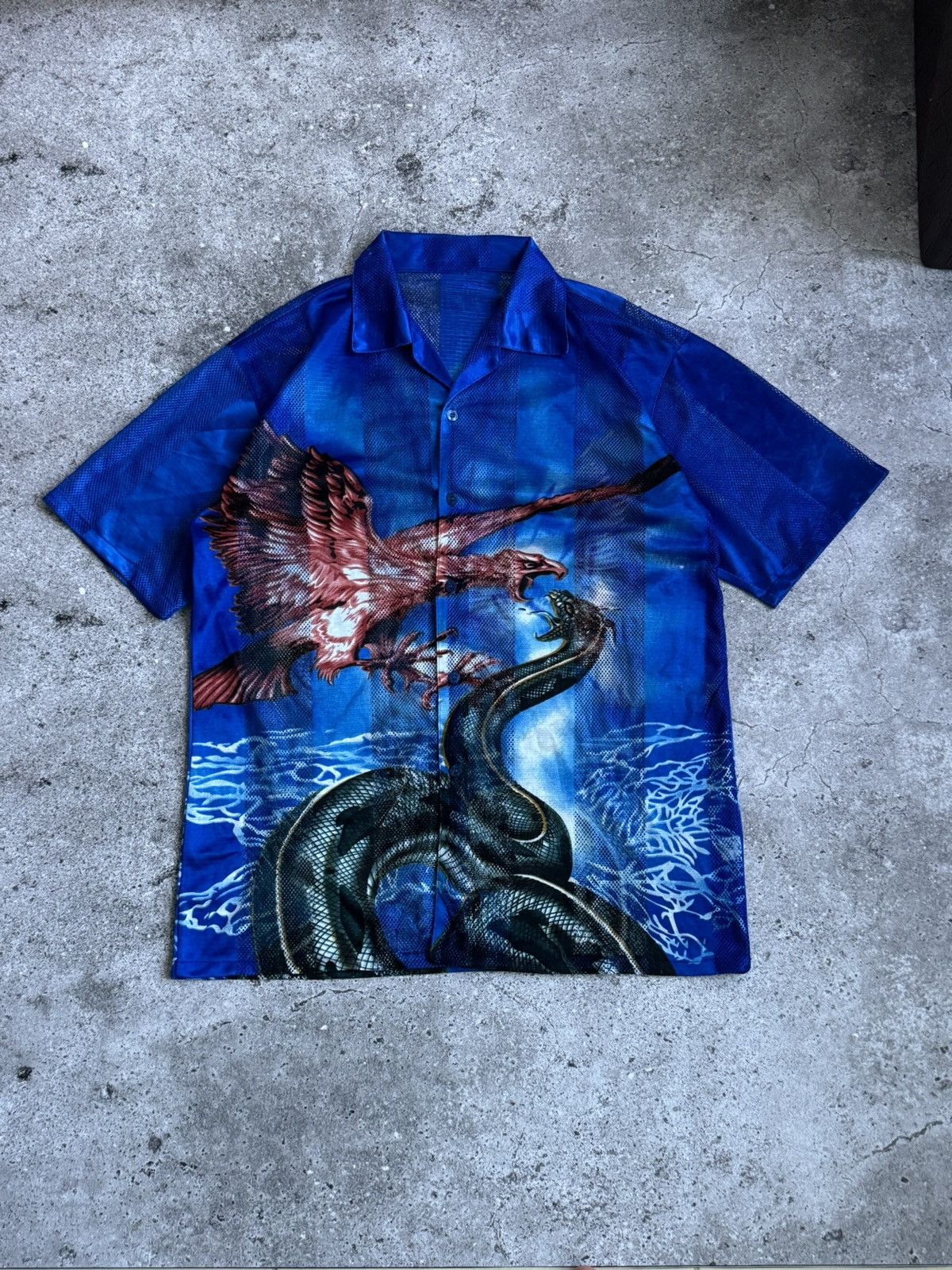 Japanese Brand × Vintage Vintage Y2K oversized Dragon and Bird shirt Size US XL / EU 56 / 4 - 1 Thumbnail