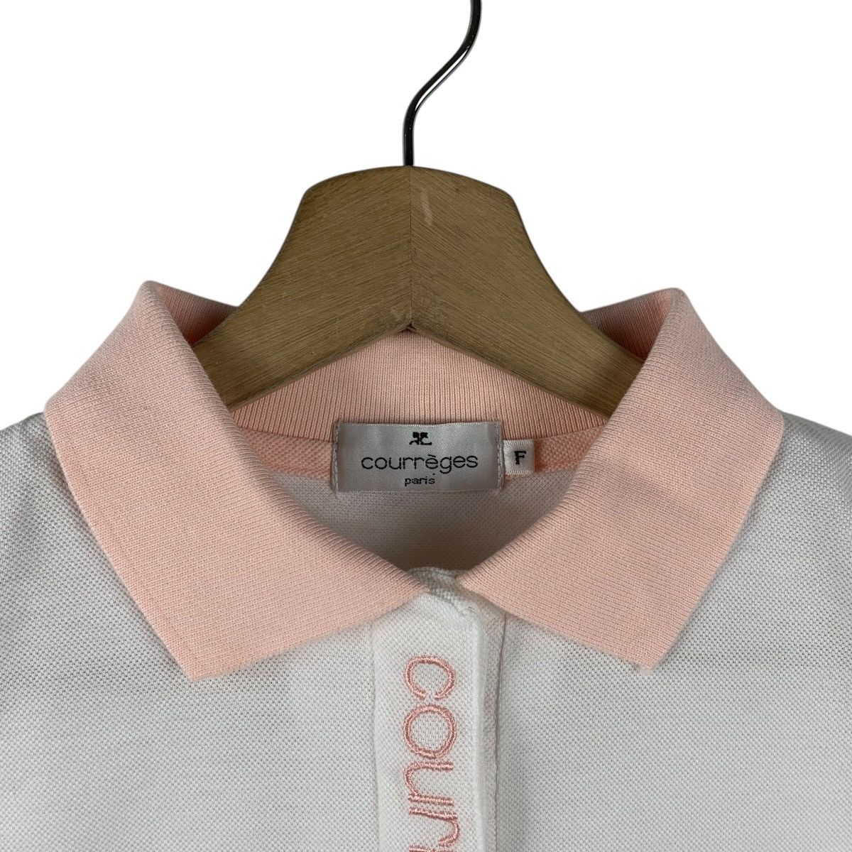 Courreges × Designer COURREGES spellout logo polo tee Size US M / EU 48-50 / 2 - 5 Thumbnail