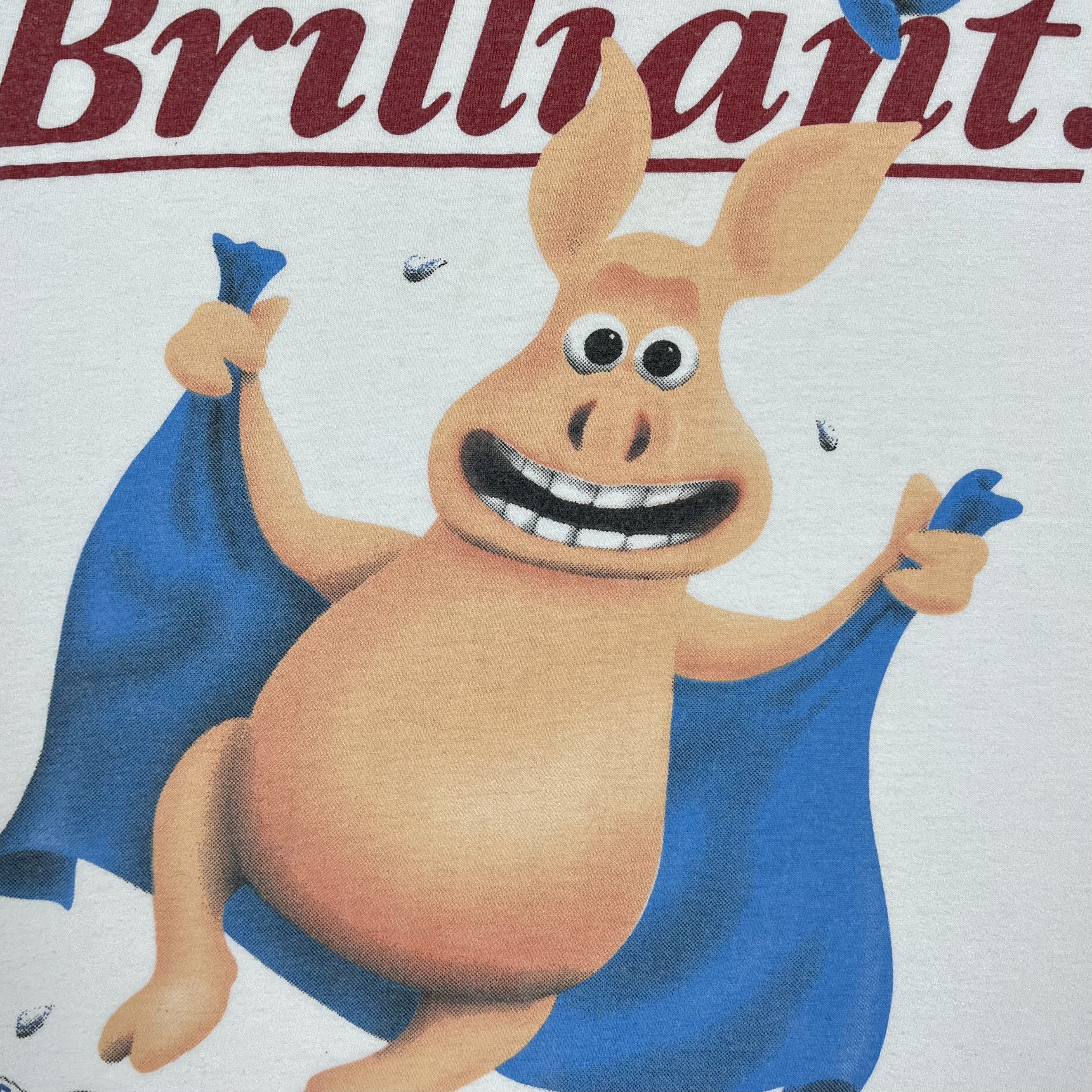 Cartoon Network Vintage “Brilliant” Creature Comforts Cartoon T Shirt 1992 Size US M / EU 48-50 / 2 - 9 Thumbnail