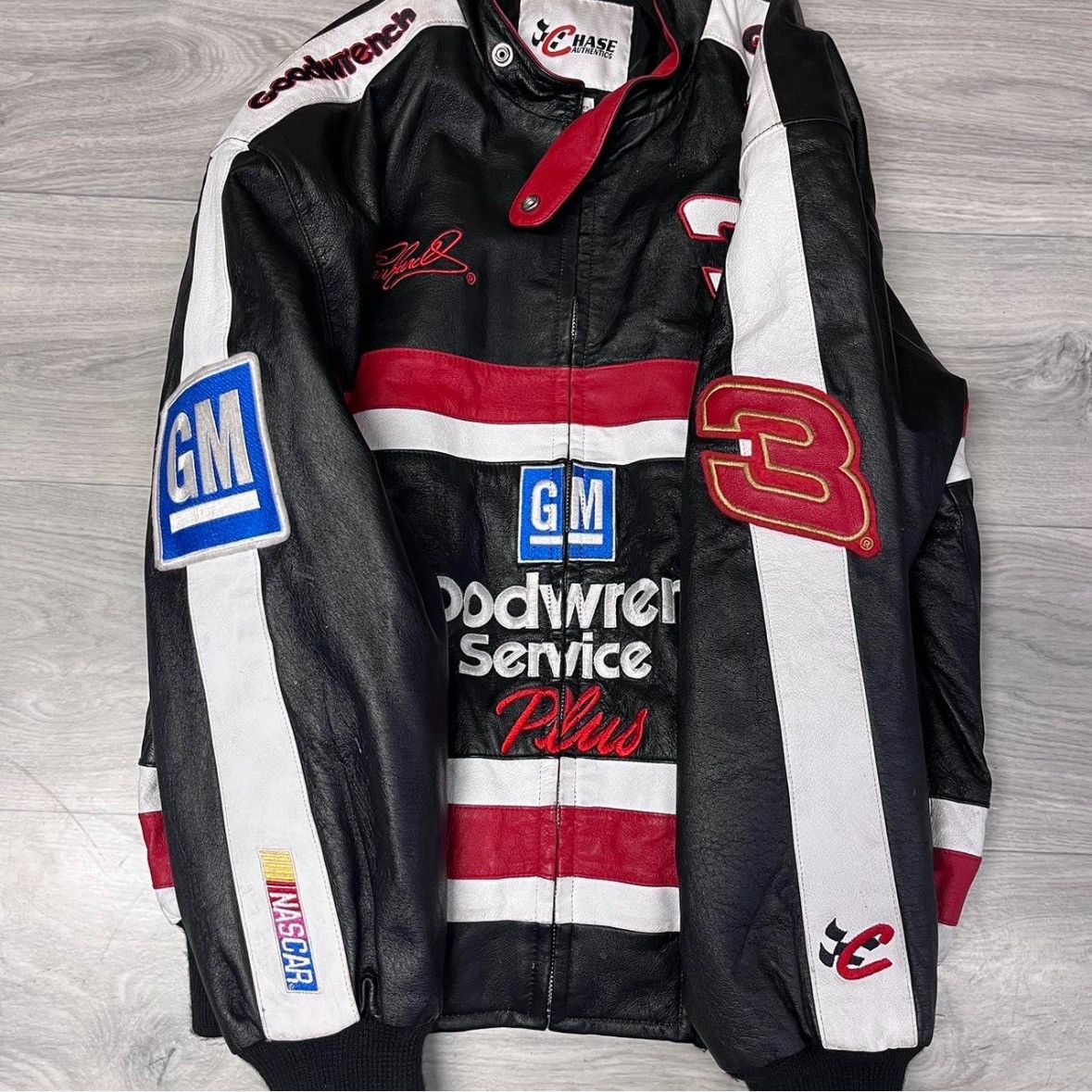 Chase Authentics × NASCAR Chase Authentic’s GoodWrench Leather Jacket Size US M / EU 48-50 / 2 - 3 Thumbnail