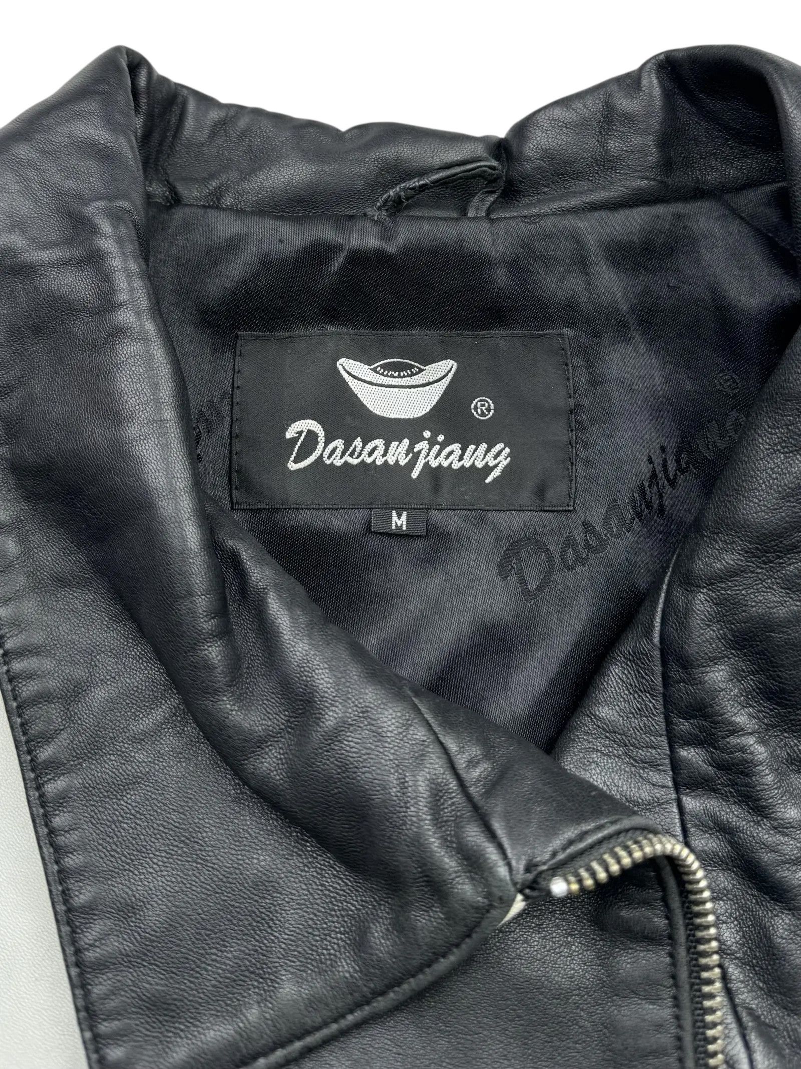 Vintage Y2K Leather Striped Jacket(V358) Size M / US 6-8 / IT 42-44 - 4 Thumbnail