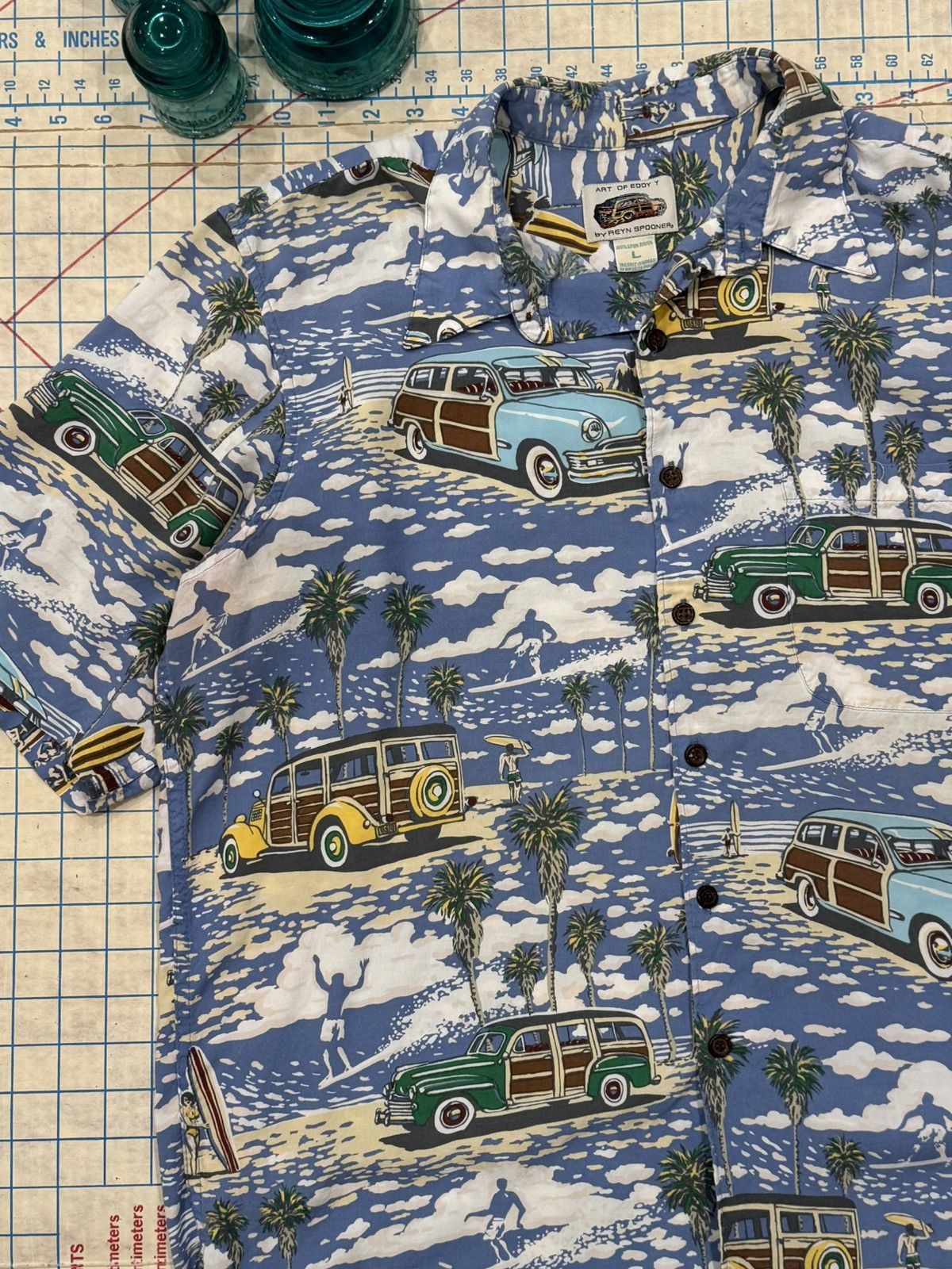 Reyn Spooner Reyn Spooner Art of Eddy Y Hawaiian Rayon Button Up SS SizeL Size US L / EU 52-54 / 3 - 3 Thumbnail