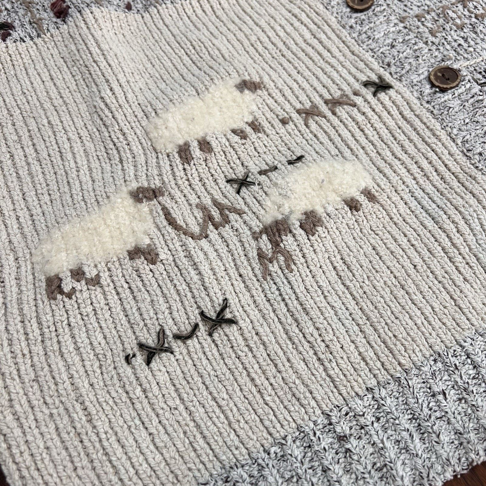 Woolrich Woolen Mills Vintage Woolrich Cardigan Sweater (L) Sheep Silk Cotton Size L / US 10 / IT 46 - 2 Thumbnail