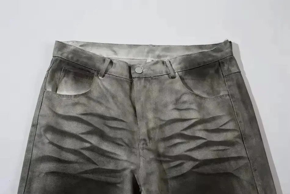 Japanese Brand Washed Pleated High Street Straight Loose Jeans Pants Size US 30 / EU 46 - 3 Thumbnail
