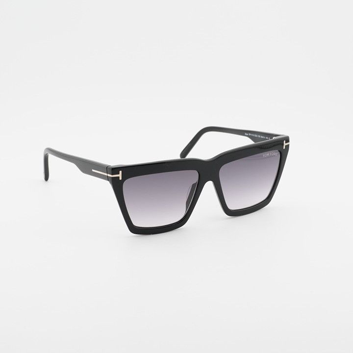 Tom Ford Tom Ford FT1110 01B Eden Sunglasses Shiny Black Geometric Size ONE SIZE - 5 Thumbnail