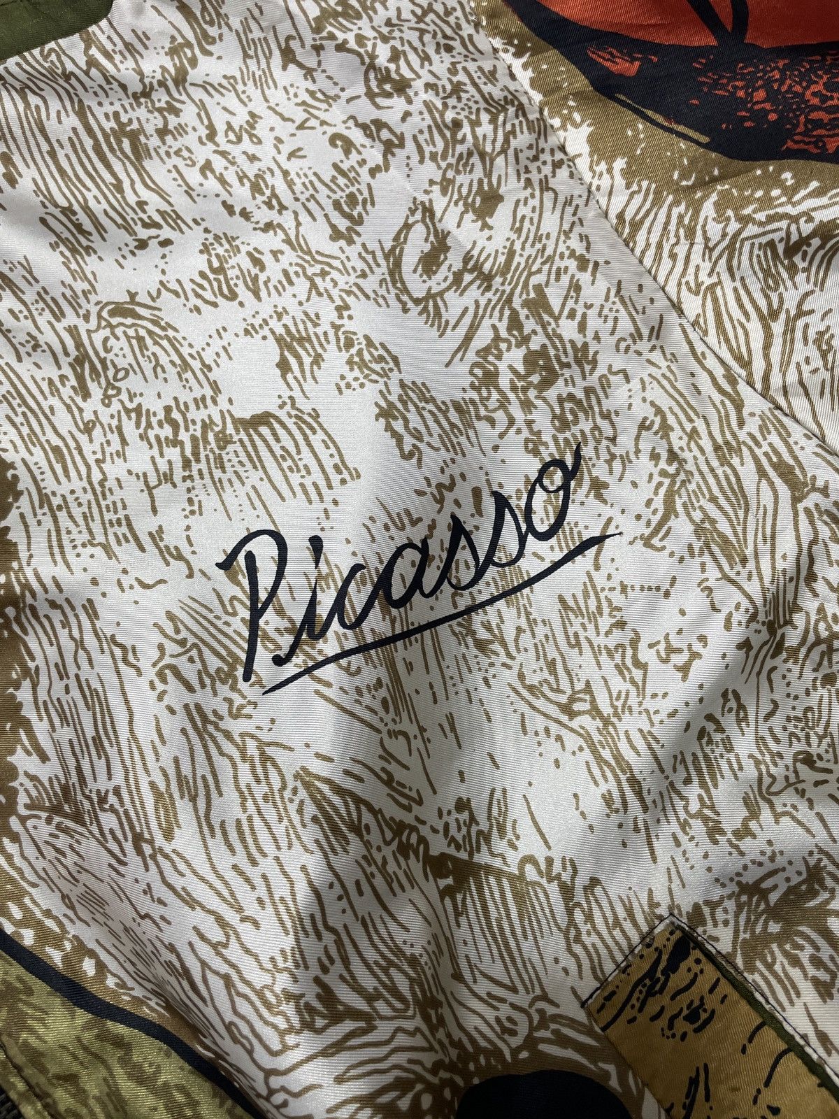 Vintage 💥Hearing offer💥Vintage Picasso Silk bomber satin jacket Size US L / EU 52-54 / 3 - 10 Thumbnail