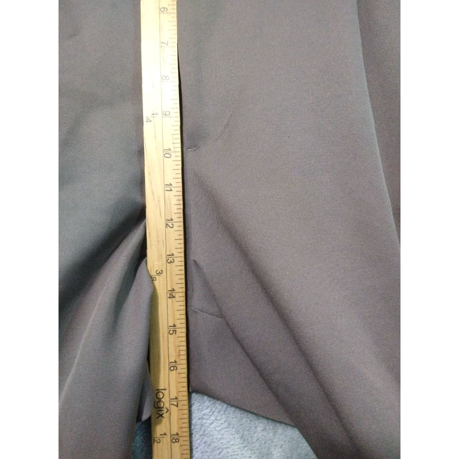 Vintage Oak Hill Pants Mens 46x32 Brown Dress Slacks Pleated High Rise Regular Tapered Leg Business Casual Formal Workwear Polyester Slacks Mens Brown 46 32 Size US 30 / EU 46 - 4 Thumbnail