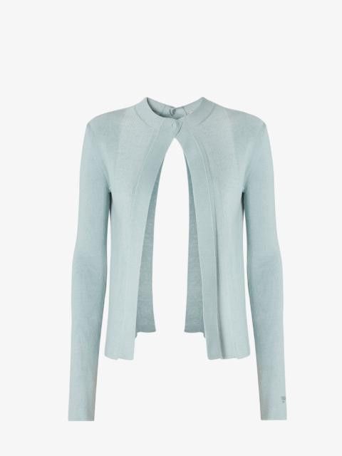 Fendi o1s1wg110425 Cardigan in Blue Size S / US 4 / IT 40 - 1 Preview
