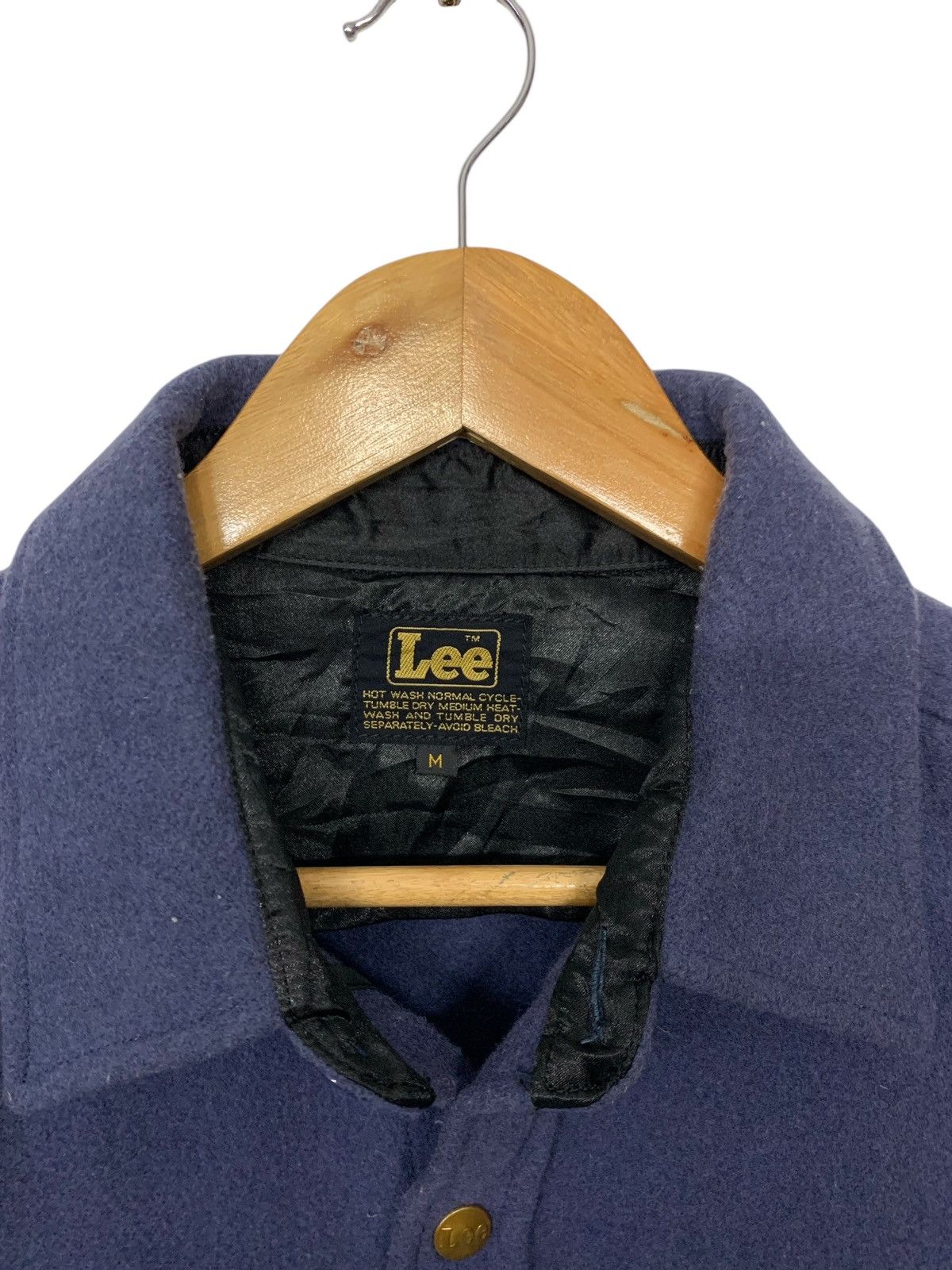 Lee × Vintage Vintage 90's Lee Snap Button Wool Jacket Size US M / EU 48-50 / 2 - 6 Thumbnail