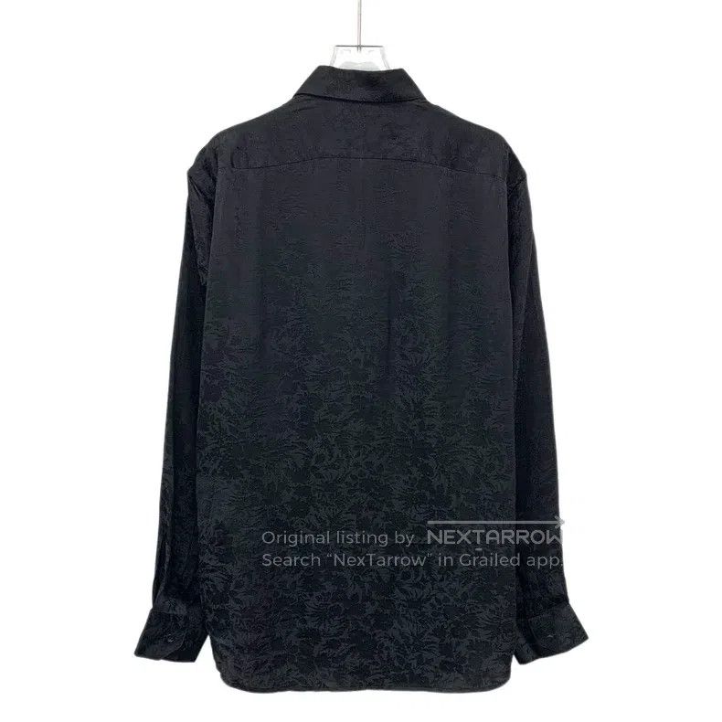 Saint Laurent Paris Saint Laurent Paris size 39 Black Floral Jacquard Silk Col Size US M / EU 48-50 / 2 - 2 Thumbnail