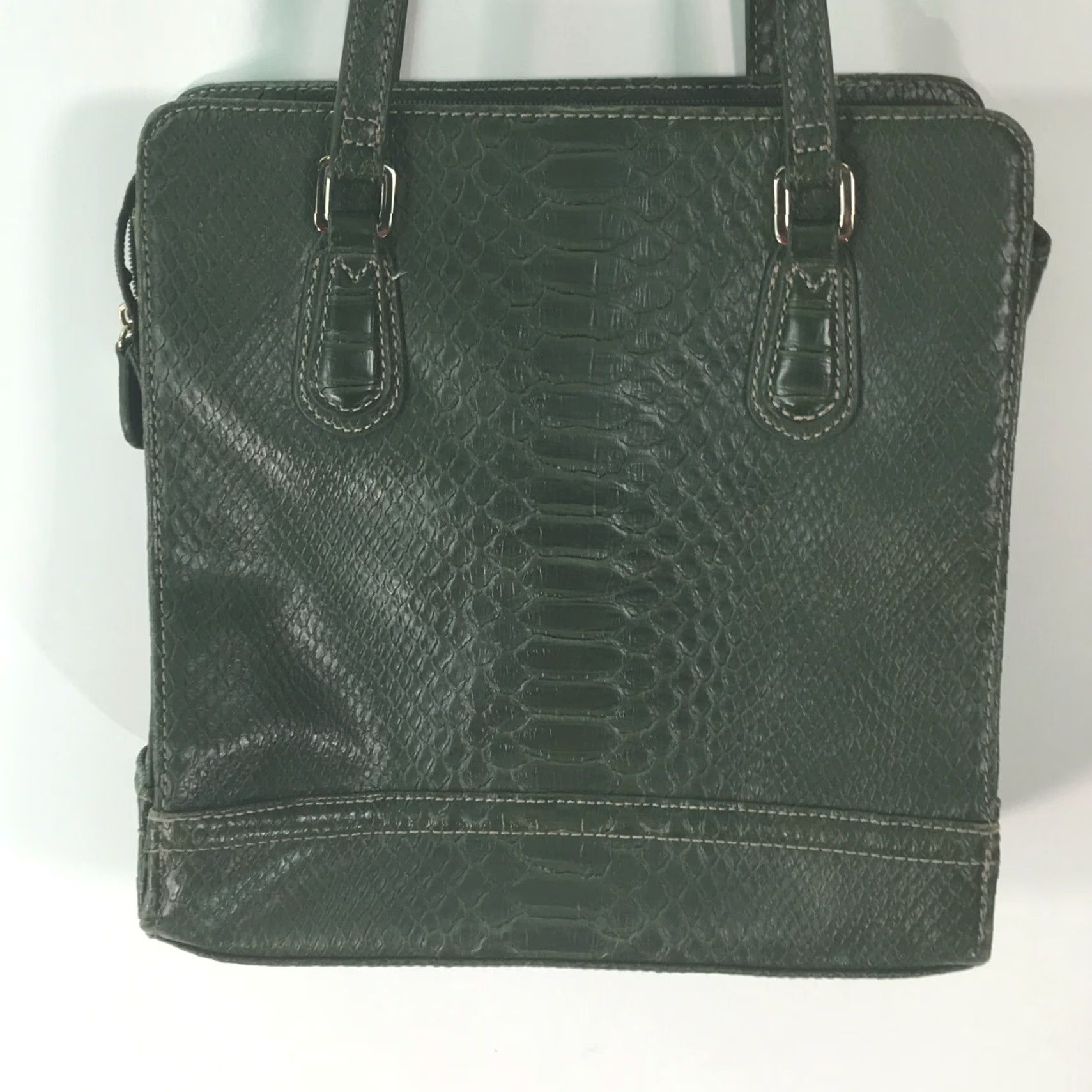 Liz Claiborne VINTAGE Liz Claiborne Women’s Shoulder Bag Organizer Casual Crossbody Purse Black 9.5x10 Size ONE SIZE - 3 Thumbnail