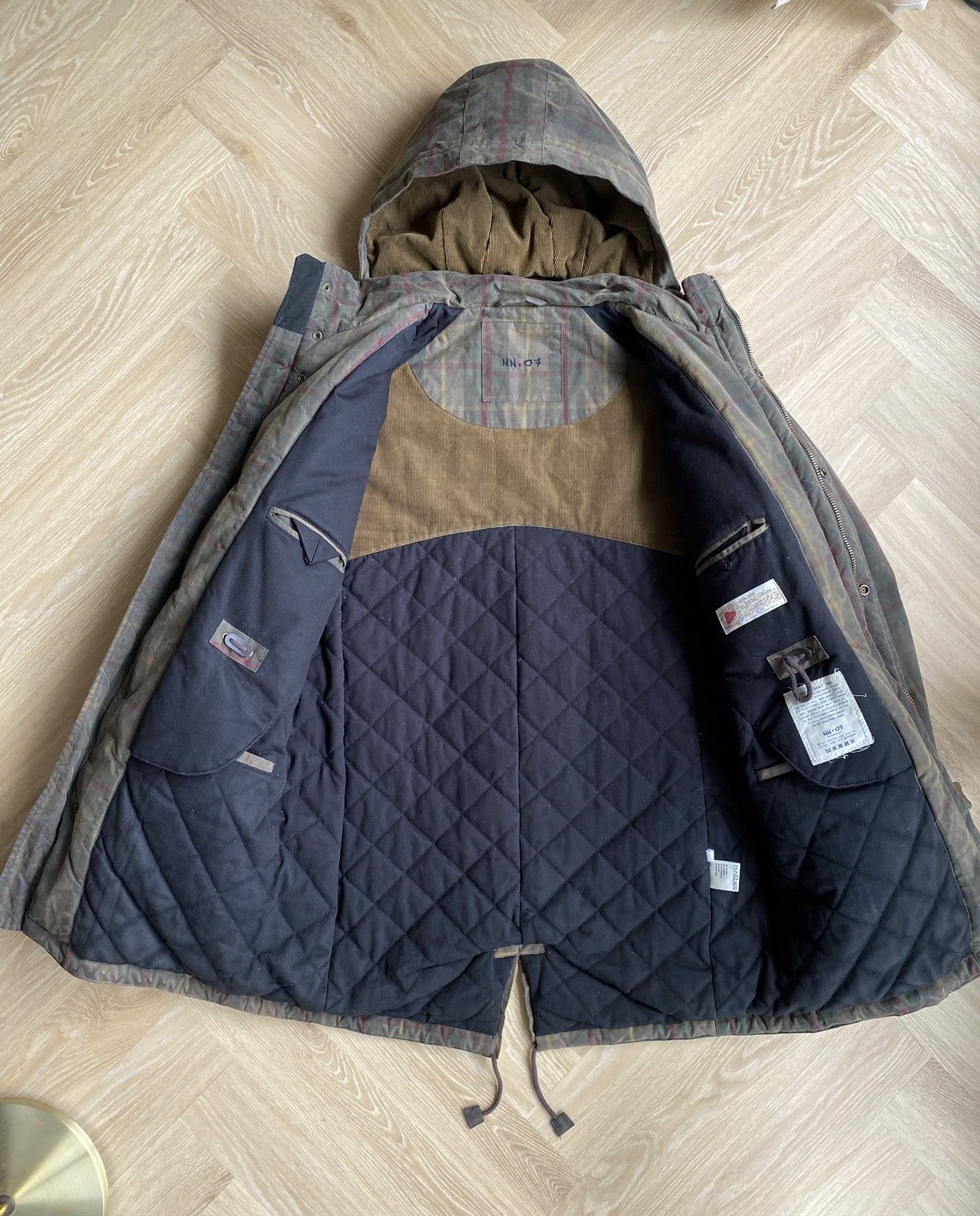 NN07 Waxed Check Coat - British Millerain Fabric Size US XL / EU 56 / 4 - 3 Thumbnail