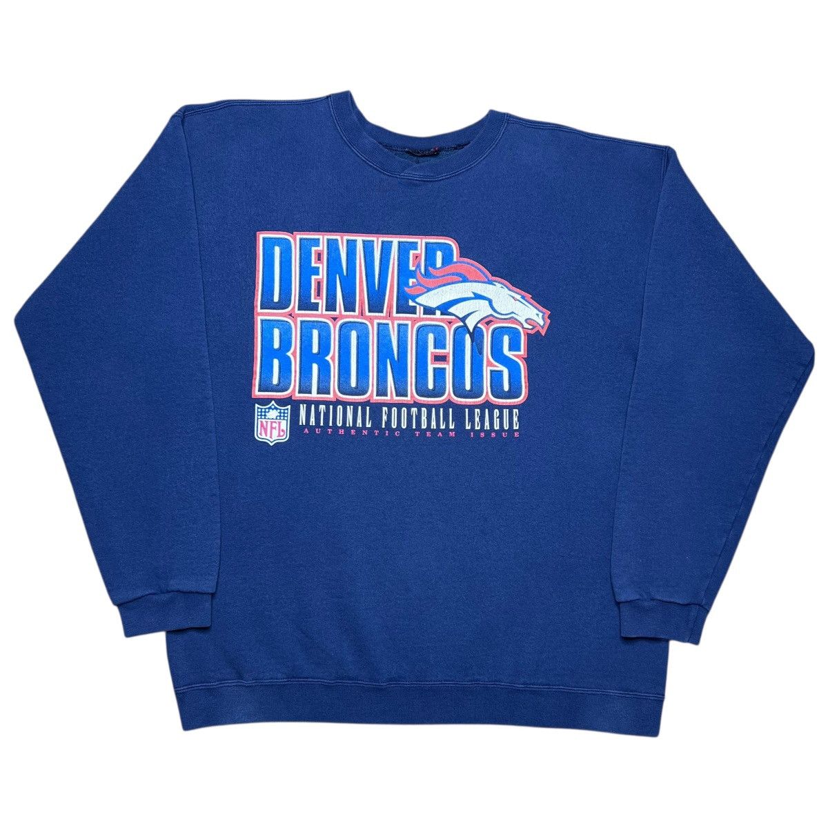 Starter Vtg 1990s NFL Denver Broncos Starter Spell Out 3D Sweatshirt Size US L / EU 52-54 / 3 - 1 Thumbnail