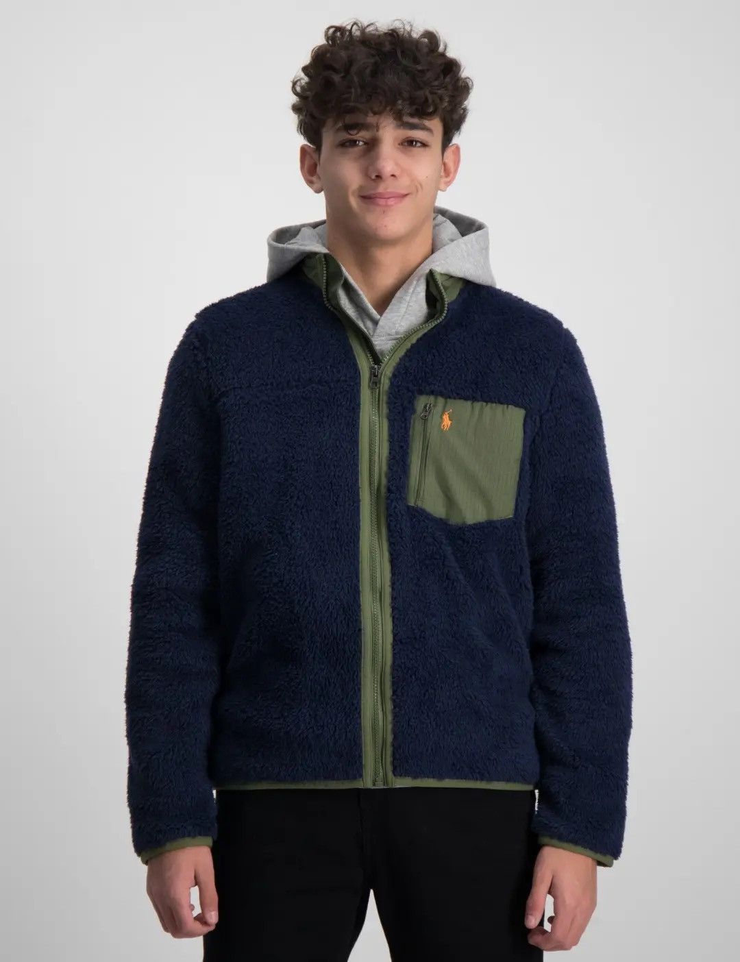 Polo Ralph Lauren PRL Sherpa Fleece Hybrid Pocket Logo Jacket Size US M / EU 48-50 / 2 - 1 Thumbnail