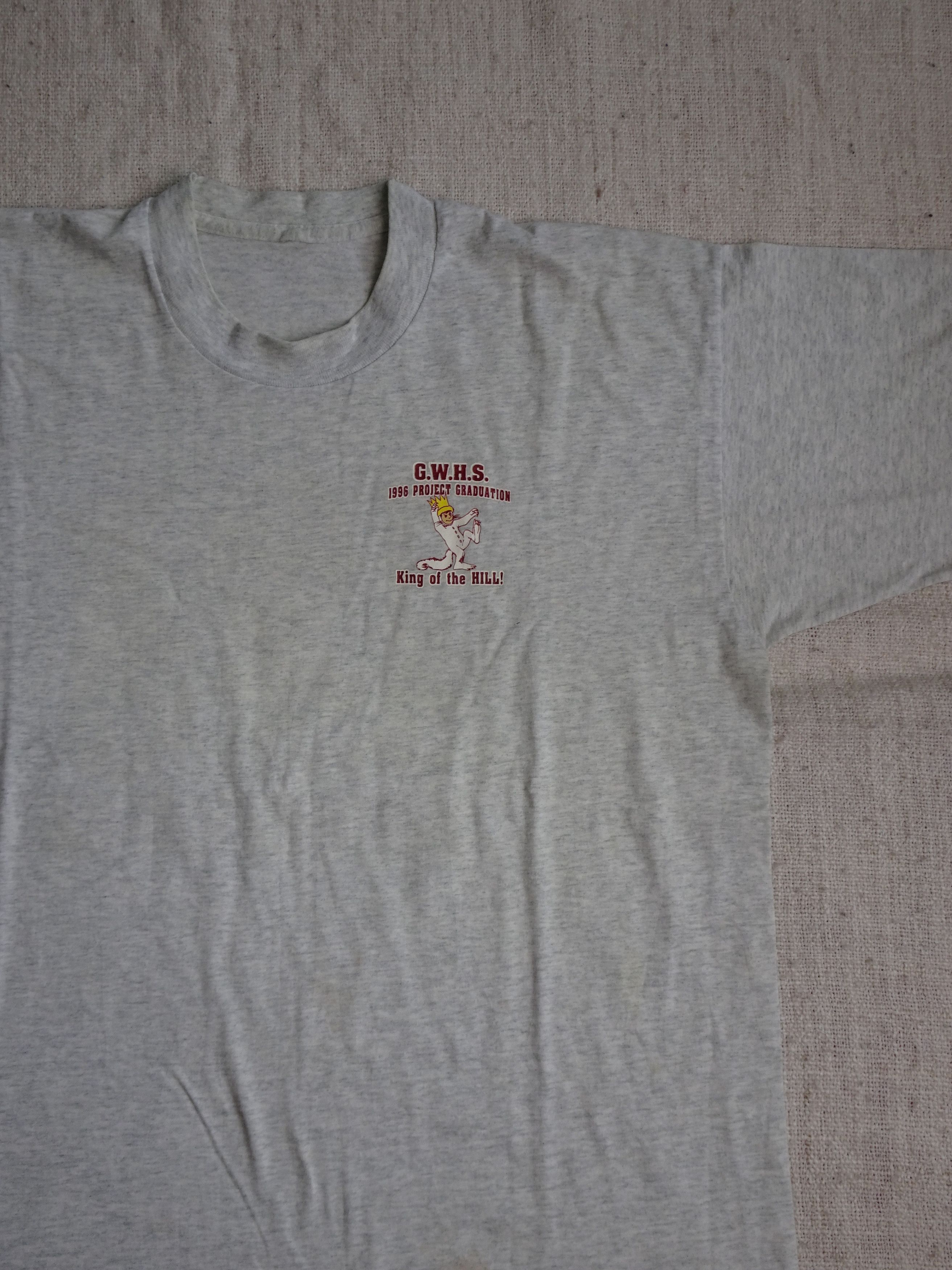 Vintage Vtg 90s Single Stitch G.W.H.S 1996 Graduation Graphic Tee Size US XL / EU 56 / 4 - 3 Thumbnail