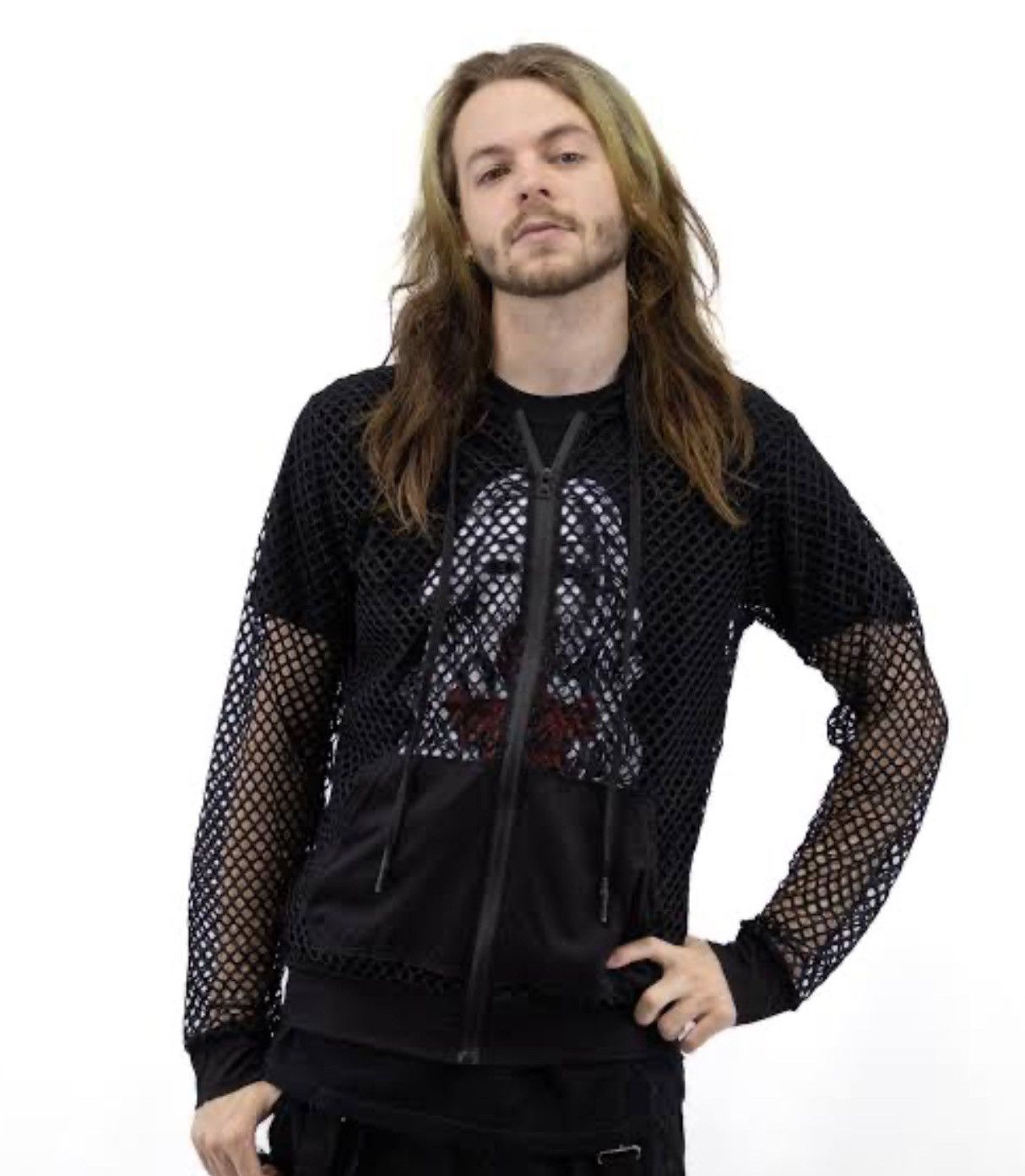 Hysteric Glamour Japanese open fishnet hoodie Size US L / EU 52-54 / 3 - 2 Thumbnail