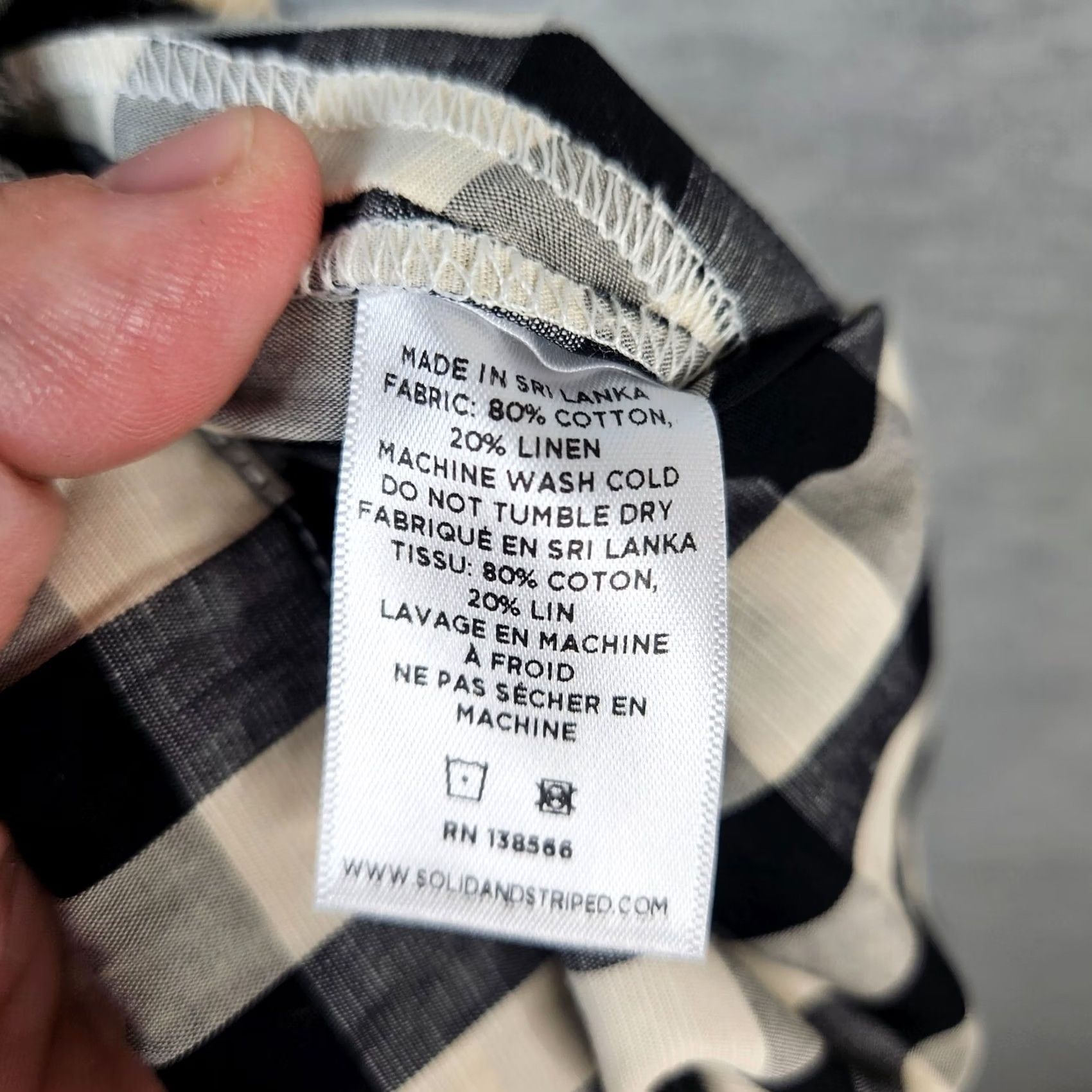 Solid & Striped Solid & Striped Women's XS Gingham Shorts Solid Color Multicolor Casual Cotton 5-Pocket Stretch Regular Front Flat Front Mens? Size 26" / US 2 / IT 38 - 4 Thumbnail
