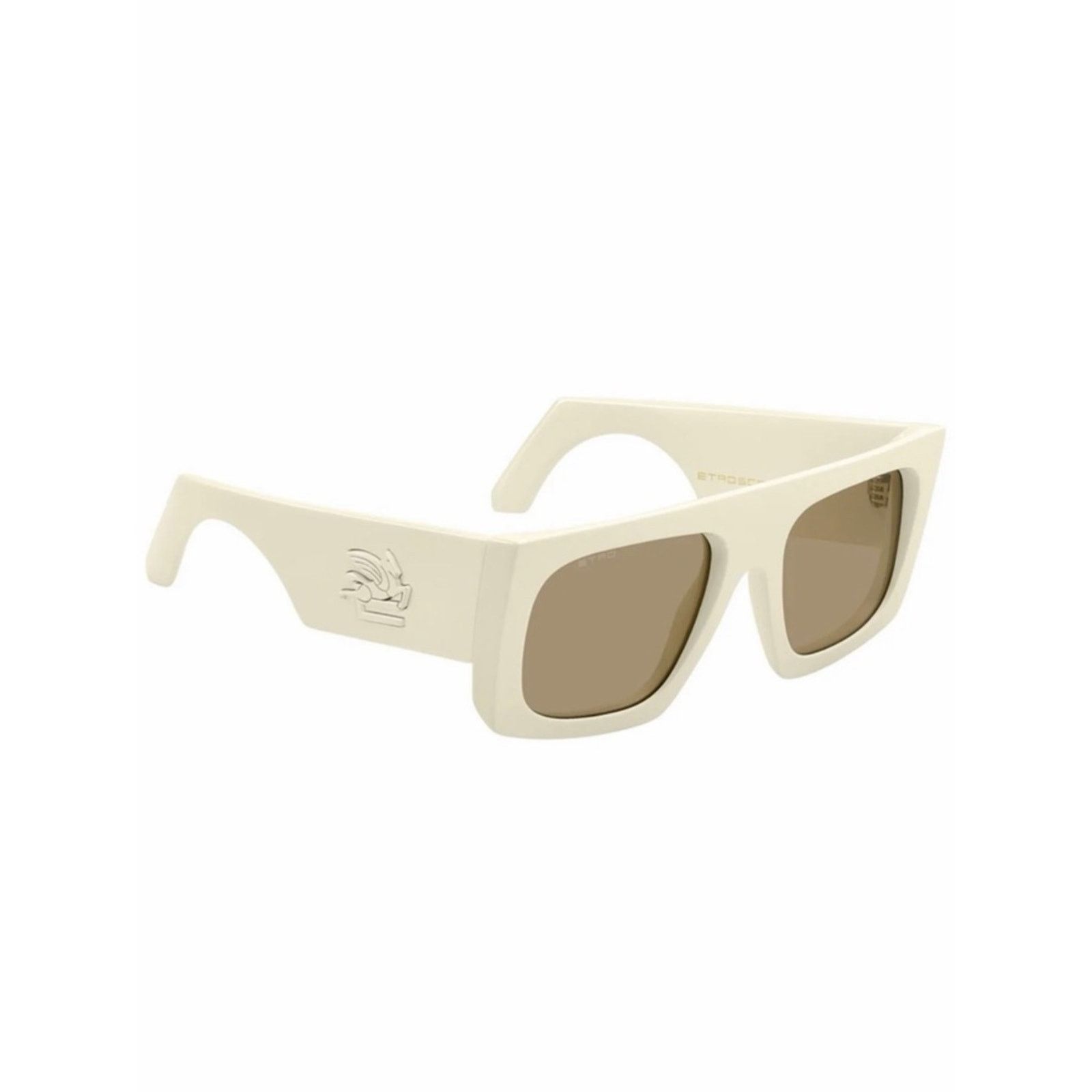 Etro New Etro ETROSCREEN 0SZJ70 White Sunglasses Brown Lenses Size ONE SIZE - 3 Thumbnail